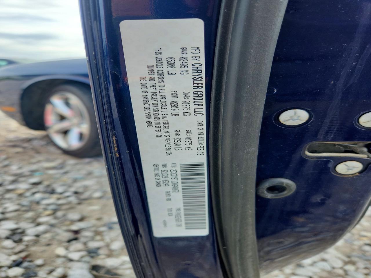 2013 Dodge Challenger R Blue vin: 2C3CDYBT1DH648072