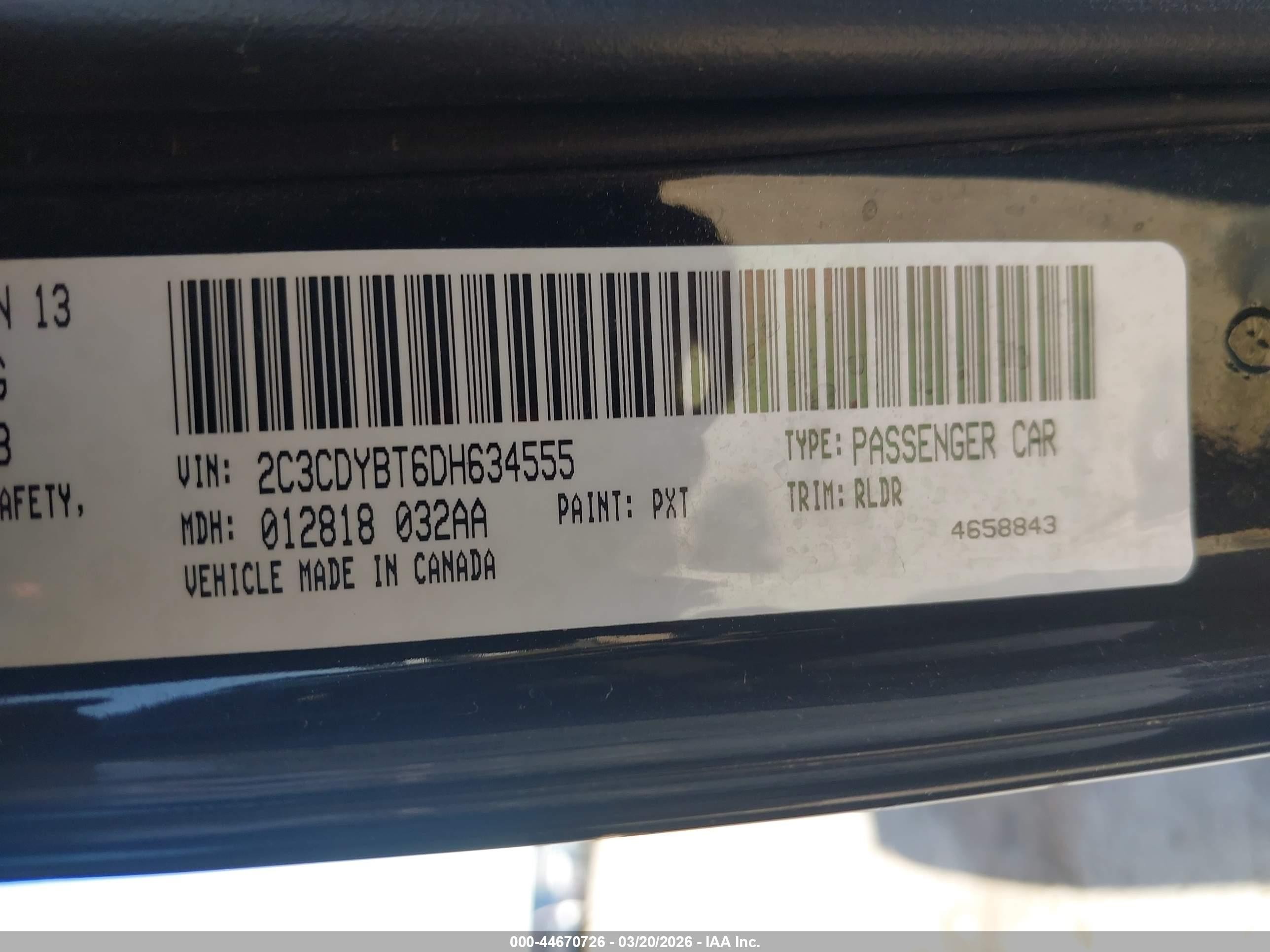 2013 Dodge Challenger R/t Classic Черный vin: 2C3CDYBT6DH634555
