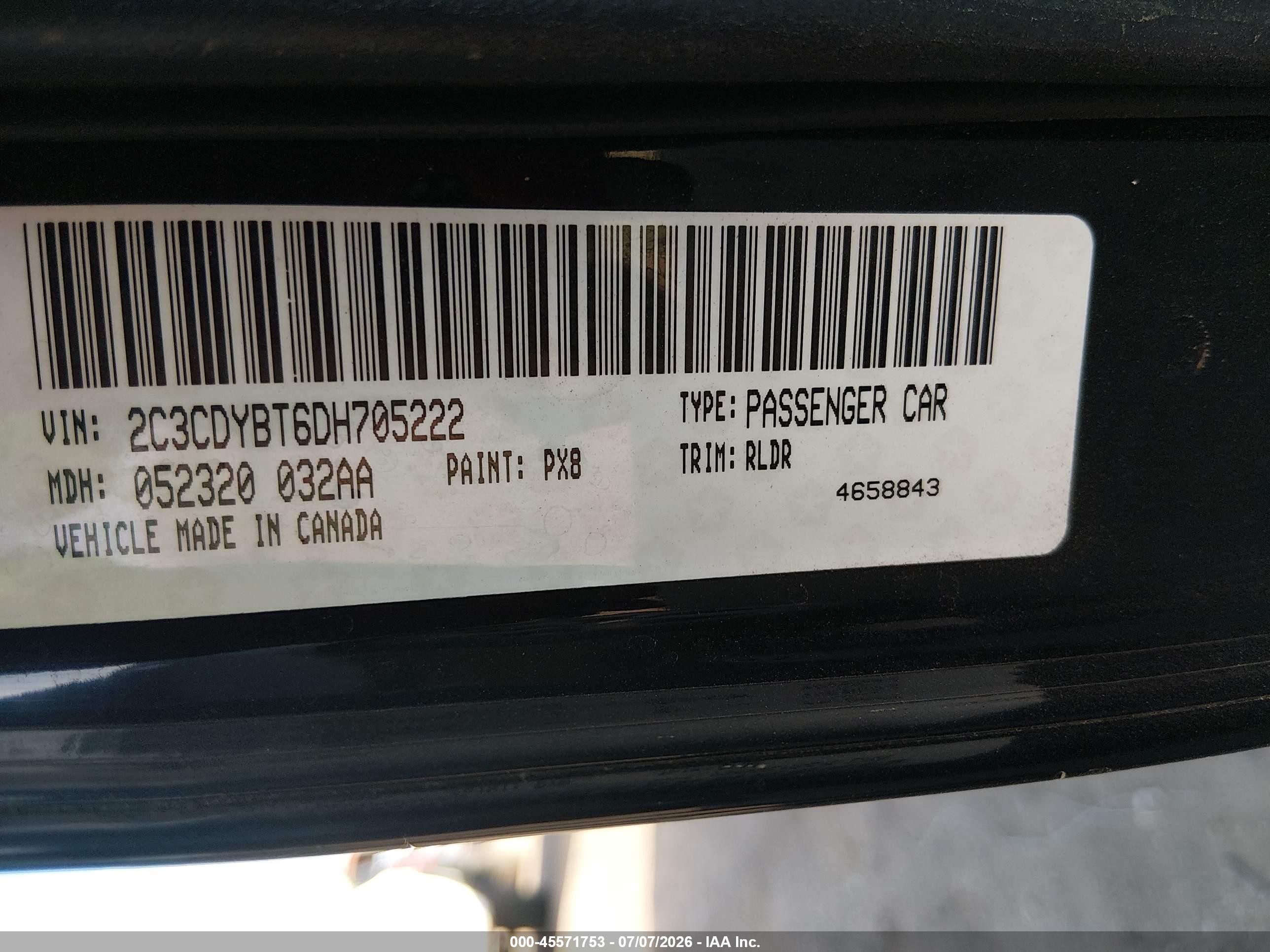 2013 Dodge Challenger R/t Plus Black vin: 2C3CDYBT6DH705222