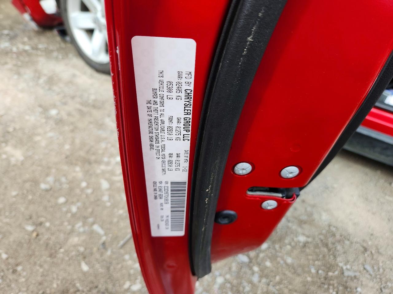 2012 Dodge Challenger R Red vin: 2C3CDYBT7CH189158