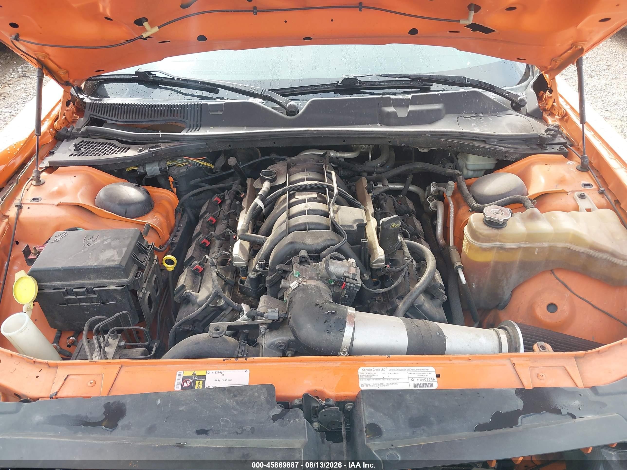 2014 Dodge Challenger R/t Orange vin: 2C3CDYBT7EH311410