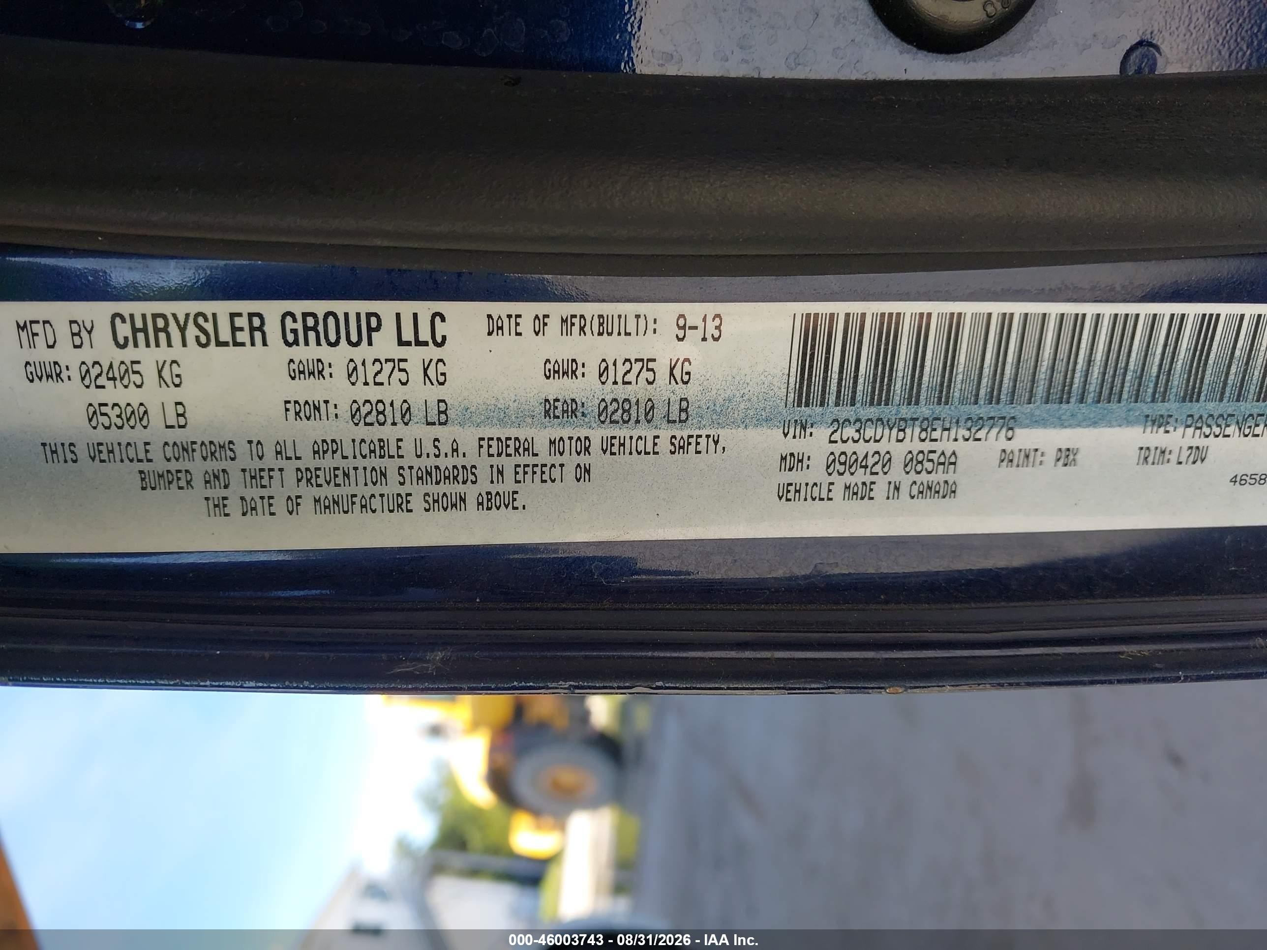 2014 Dodge Challenger R/t Blue vin: 2C3CDYBT8EH132776