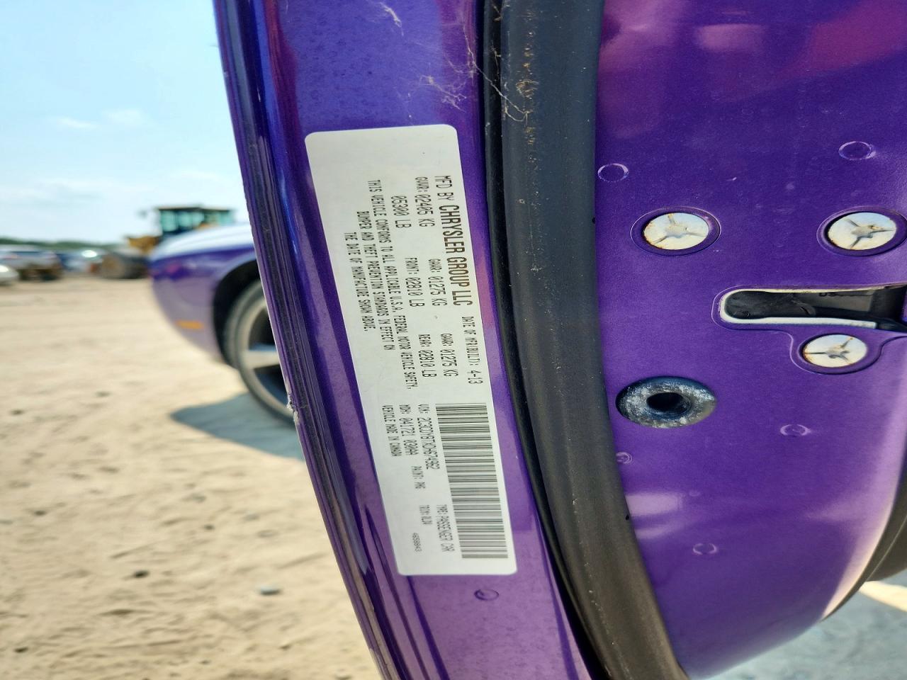 2013 Dodge Challenger R/t Purple vin: 2C3CDYBTXDH674962