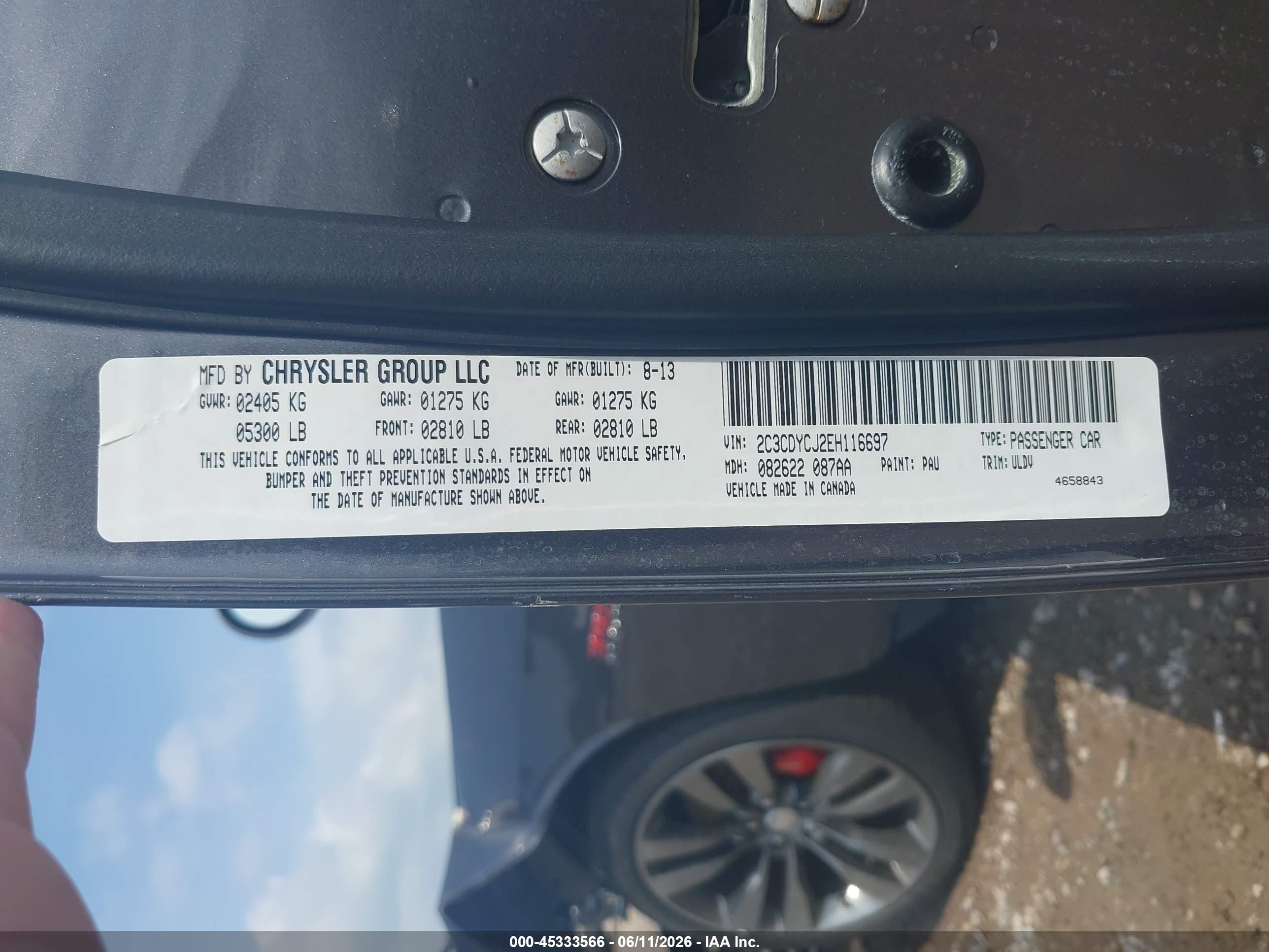 2014 Dodge Challenger Srt8 Gray vin: 2C3CDYCJ2EH116697
