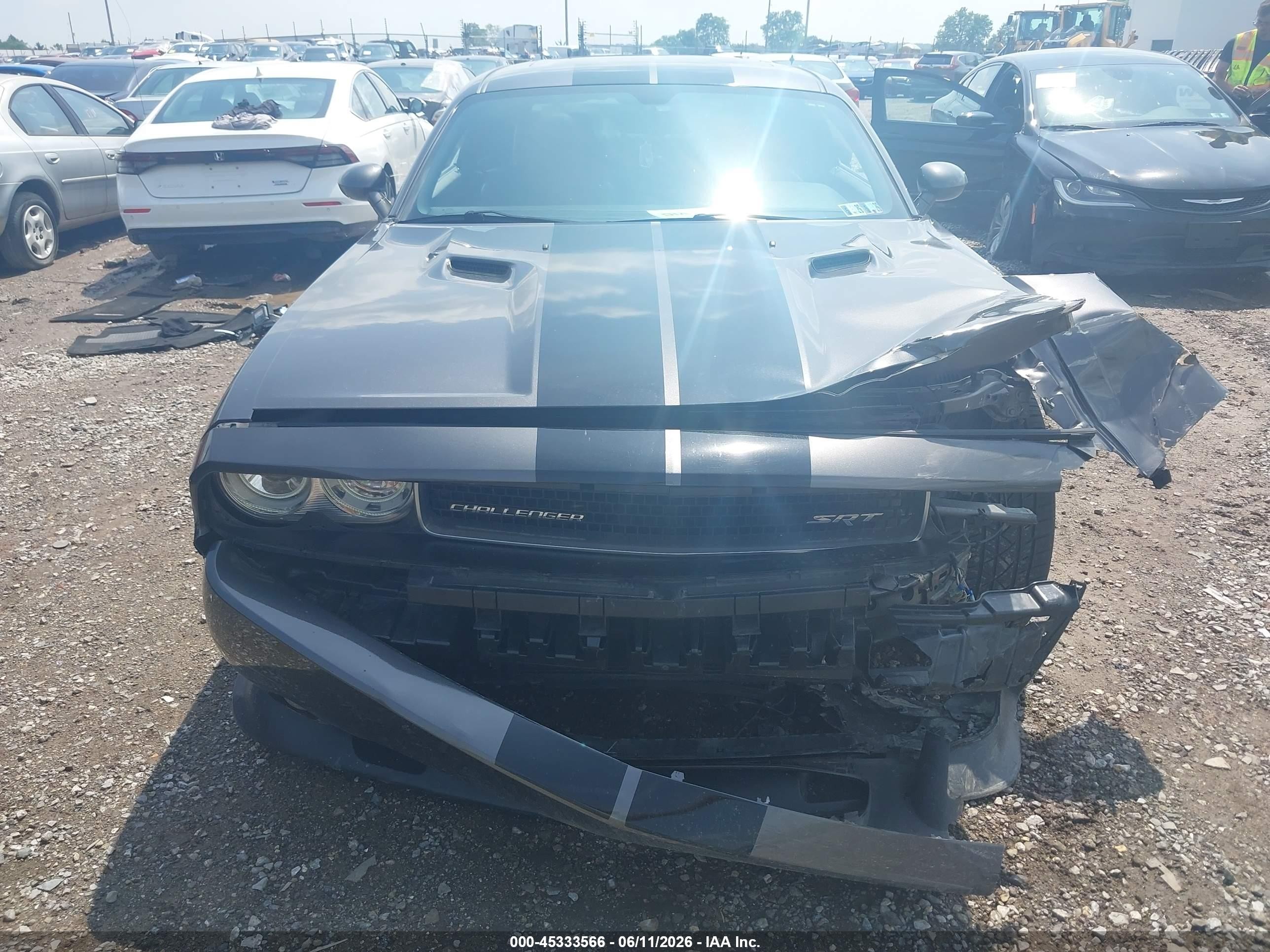 2014 Dodge Challenger Srt8 Gray vin: 2C3CDYCJ2EH116697