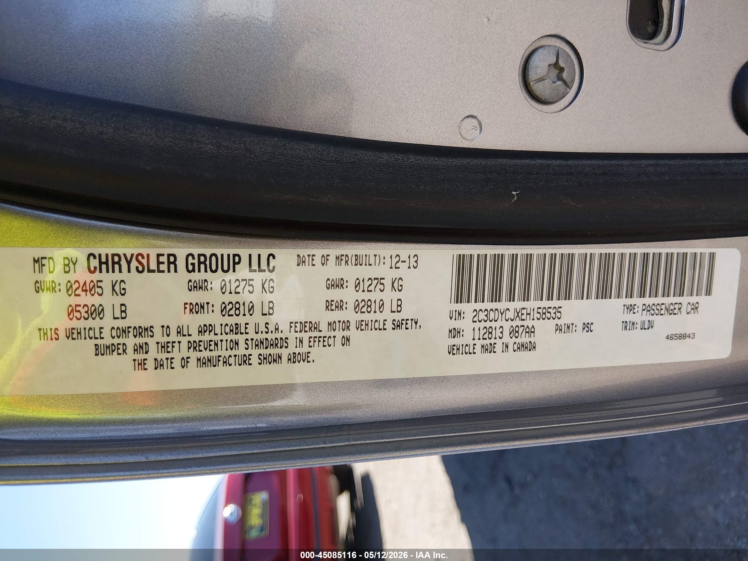 2014 Dodge Challenger Srt8 Silver vin: 2C3CDYCJXEH158535
