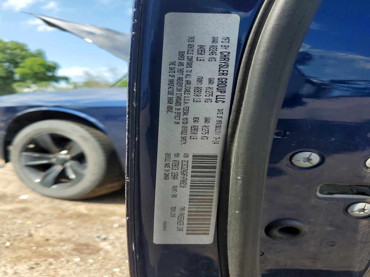 2015 Dodge Challenger Sxt Blue vin: 2C3CDZAG0FH700210