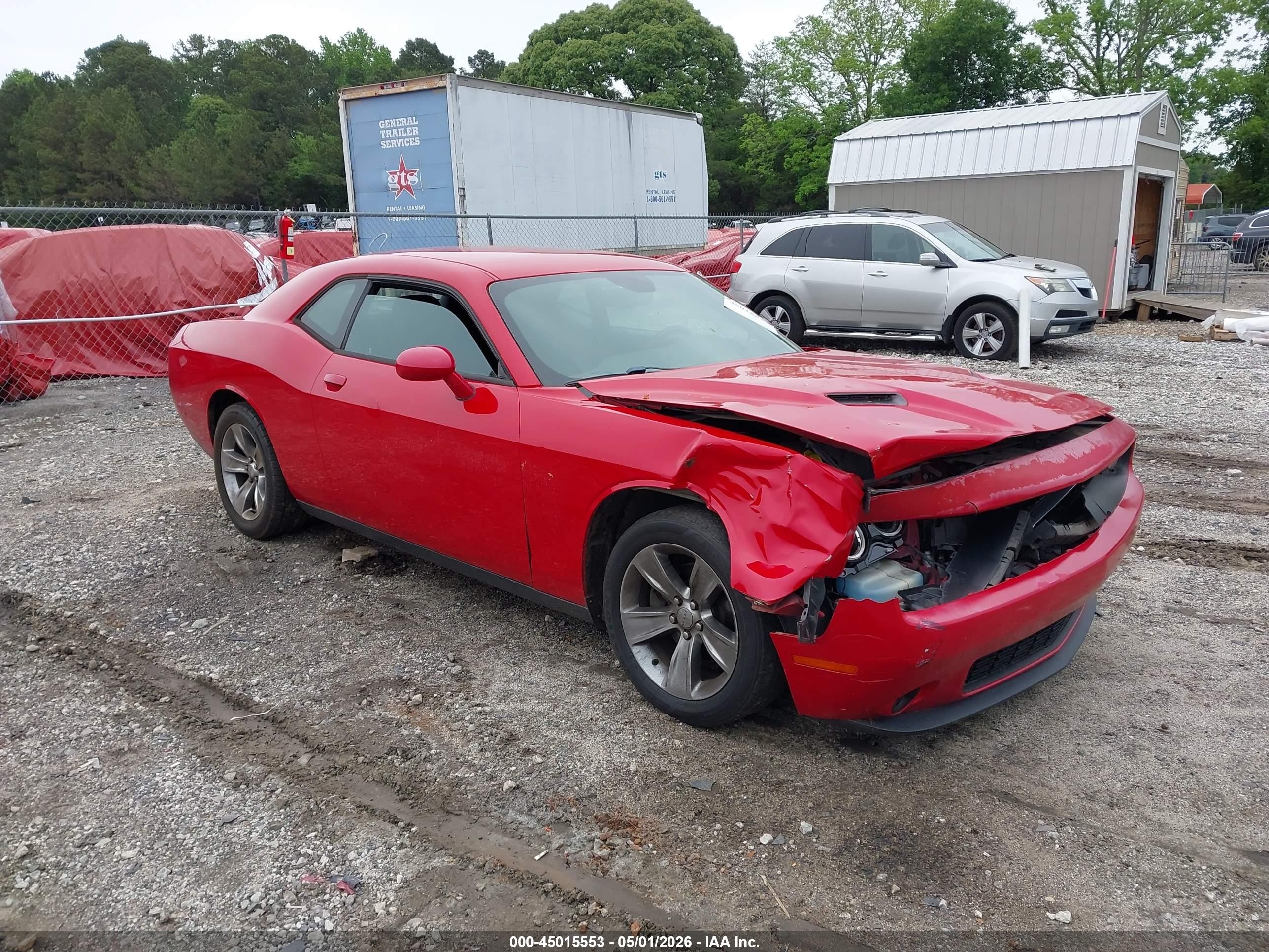 2015 Dodge Challenger Sxt Red vin: 2C3CDZAG1FH728095