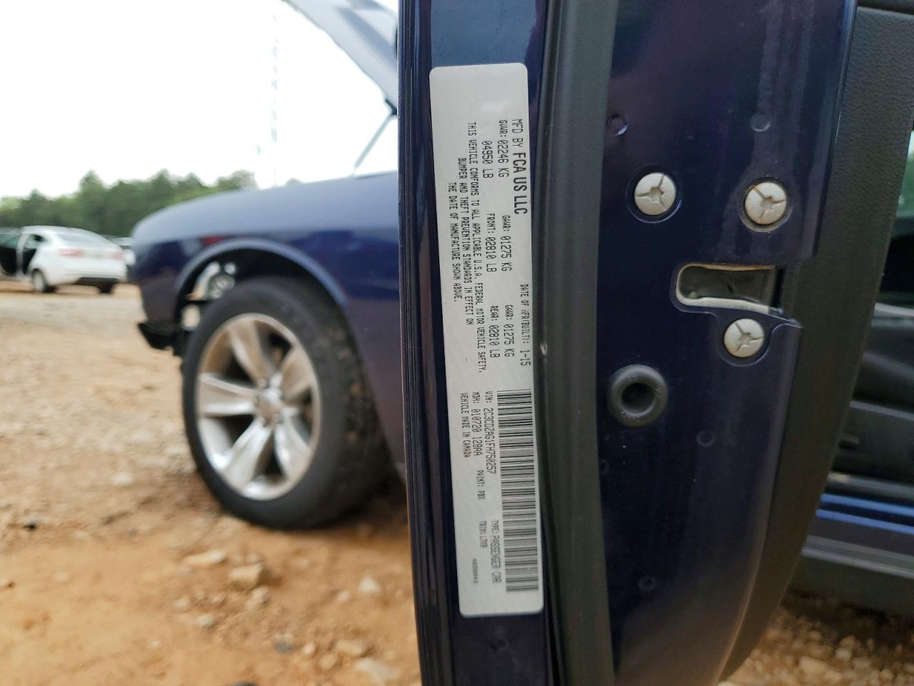 2015 Dodge Challenger Sxt Blue vin: 2C3CDZAG1FH750257