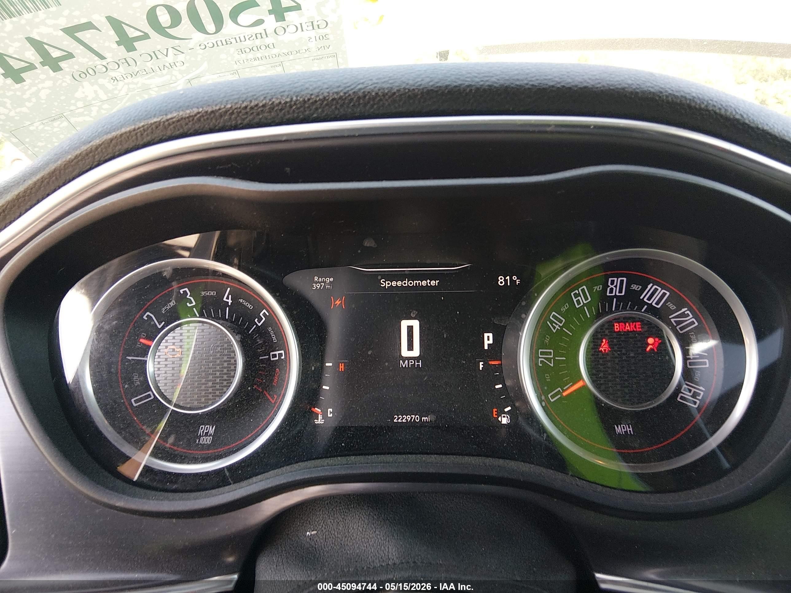 2015 Dodge Challenger Sxt Silver vin: 2C3CDZAG1FH855171