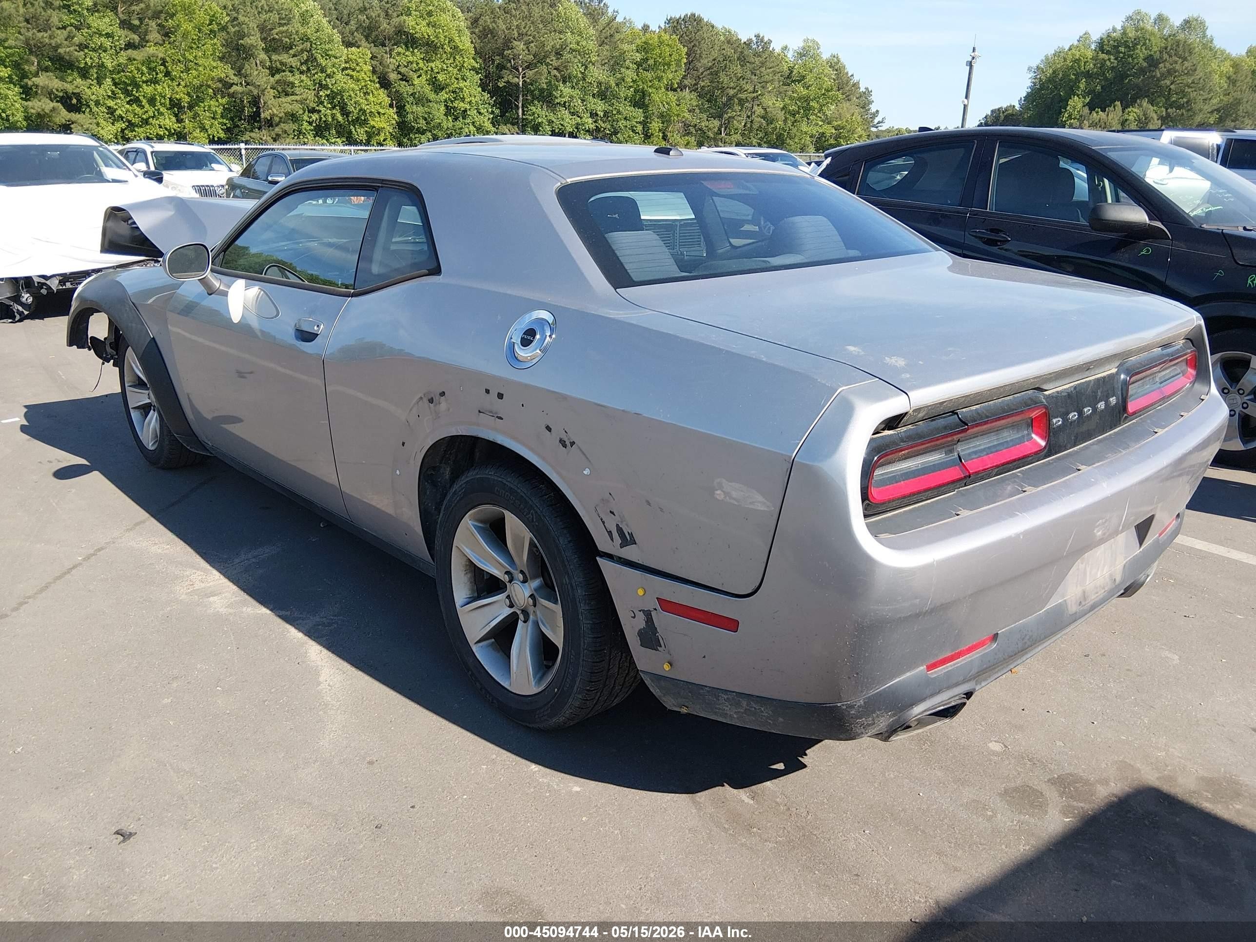 2015 Dodge Challenger Sxt Silver vin: 2C3CDZAG1FH855171