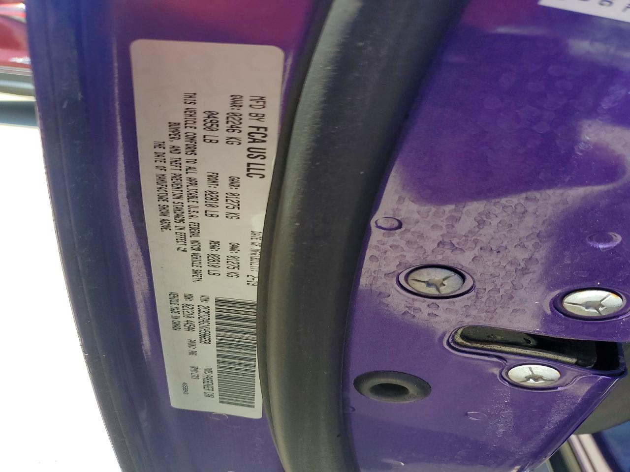 2019 Dodge Challenger Sxt Purple vin: 2C3CDZAG1KH596658