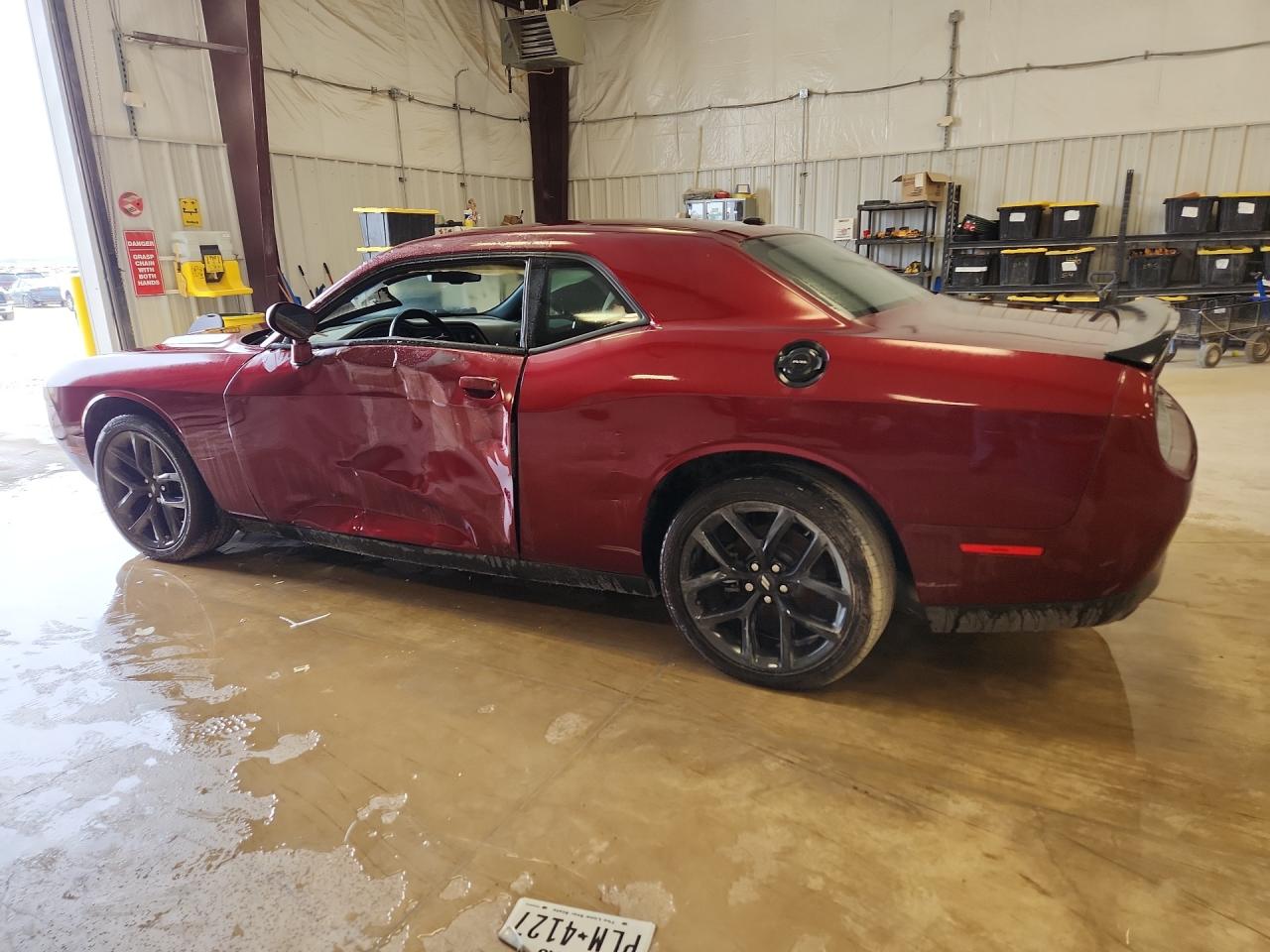 2021 Dodge Challenger Sxt Burgundy vin: 2C3CDZAG1MH560598 Damage: Left Front Door, Severe Damage, Replacement Required