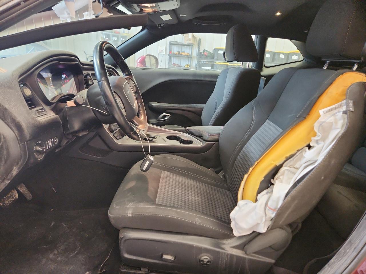 2021 Dodge Challenger Sxt Burgundy vin: 2C3CDZAG1MH560598 Damage: Left Side Curtain Air Bag, Deployed, Replacement Required