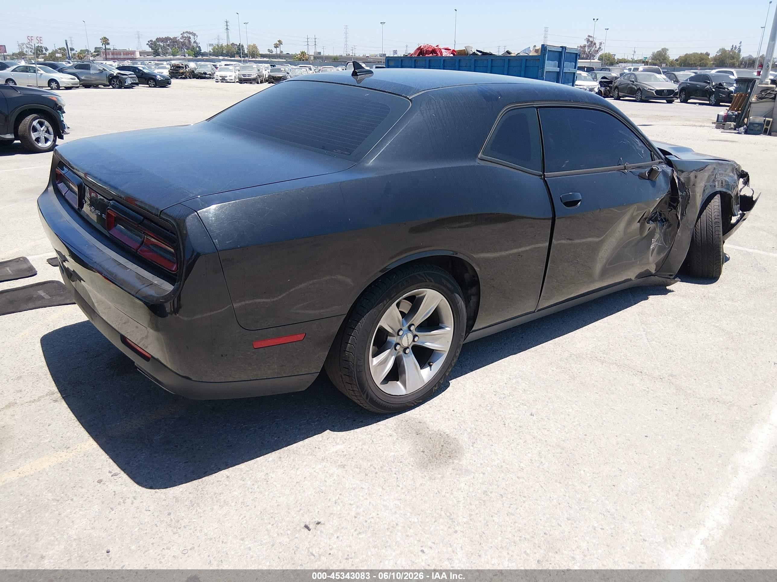 2015 Dodge Challenger Sxt Black vin: 2C3CDZAG2FH910694