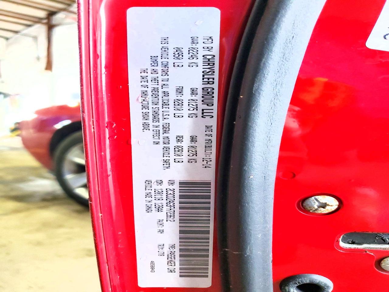 2015 Dodge Challenger Sxt Red vin: 2C3CDZAG3FH723612