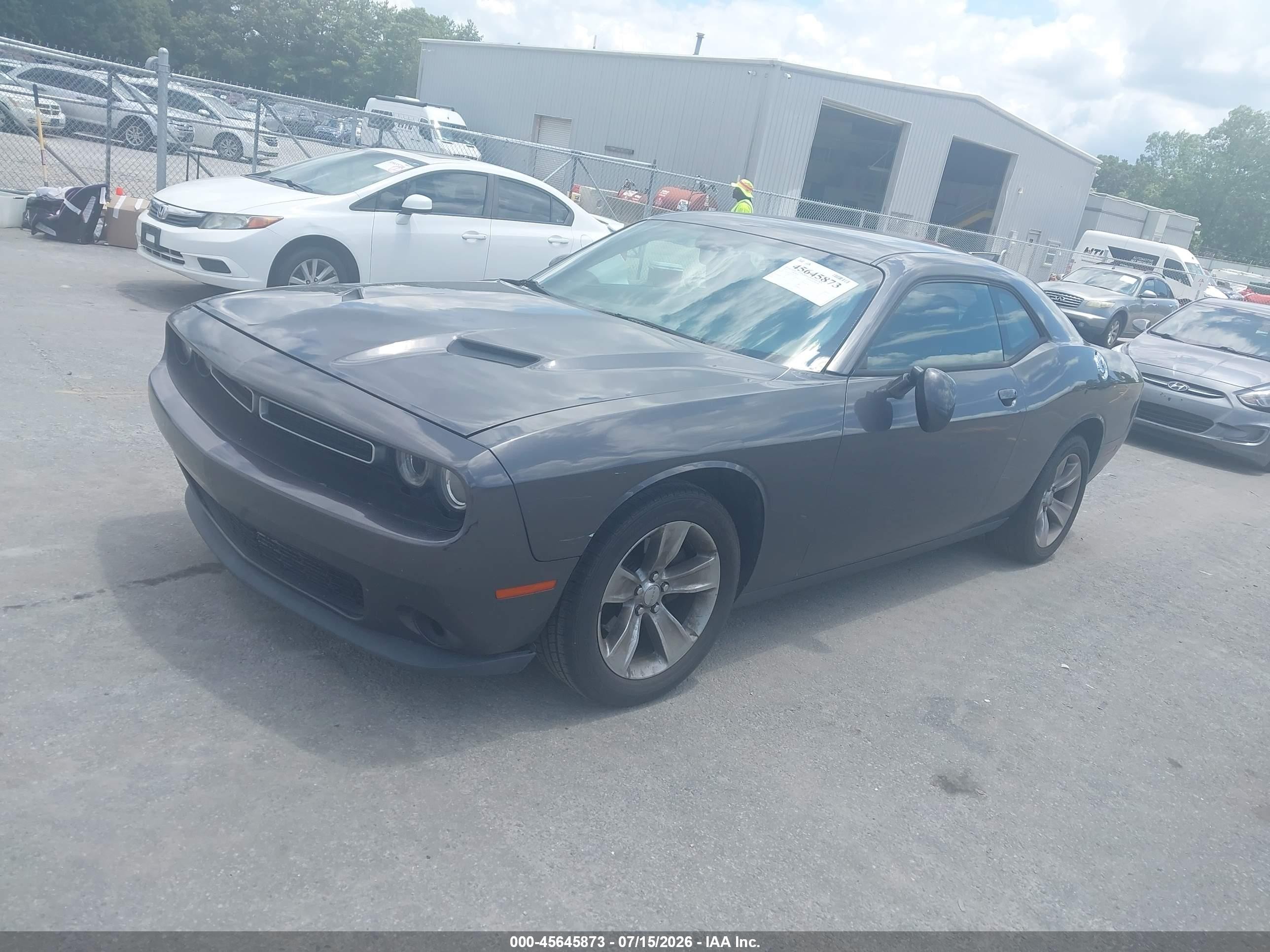2015 Dodge Challenger Sxt Gray vin: 2C3CDZAG3FH774477