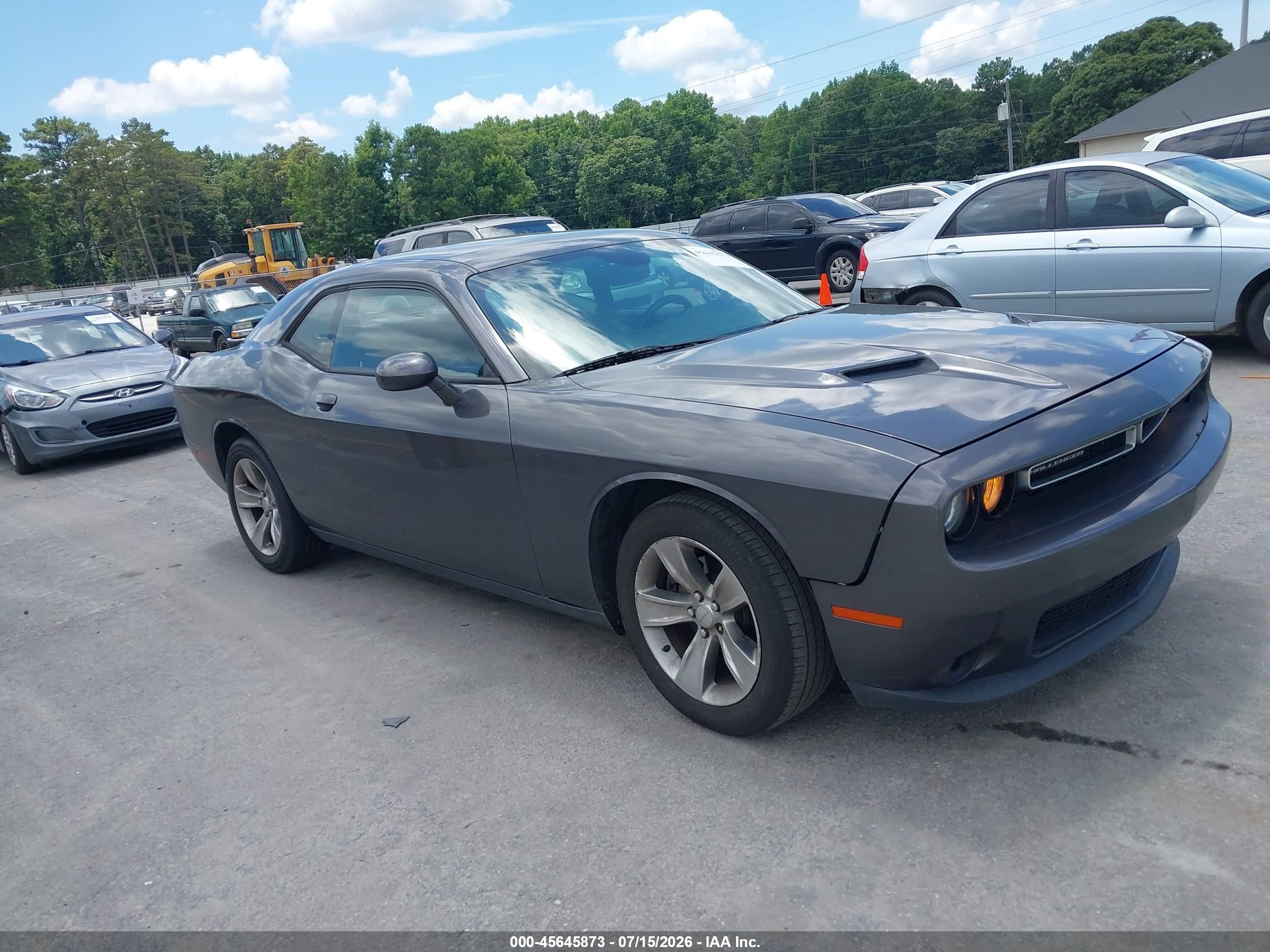 2015 Dodge Challenger Sxt Gray vin: 2C3CDZAG3FH774477