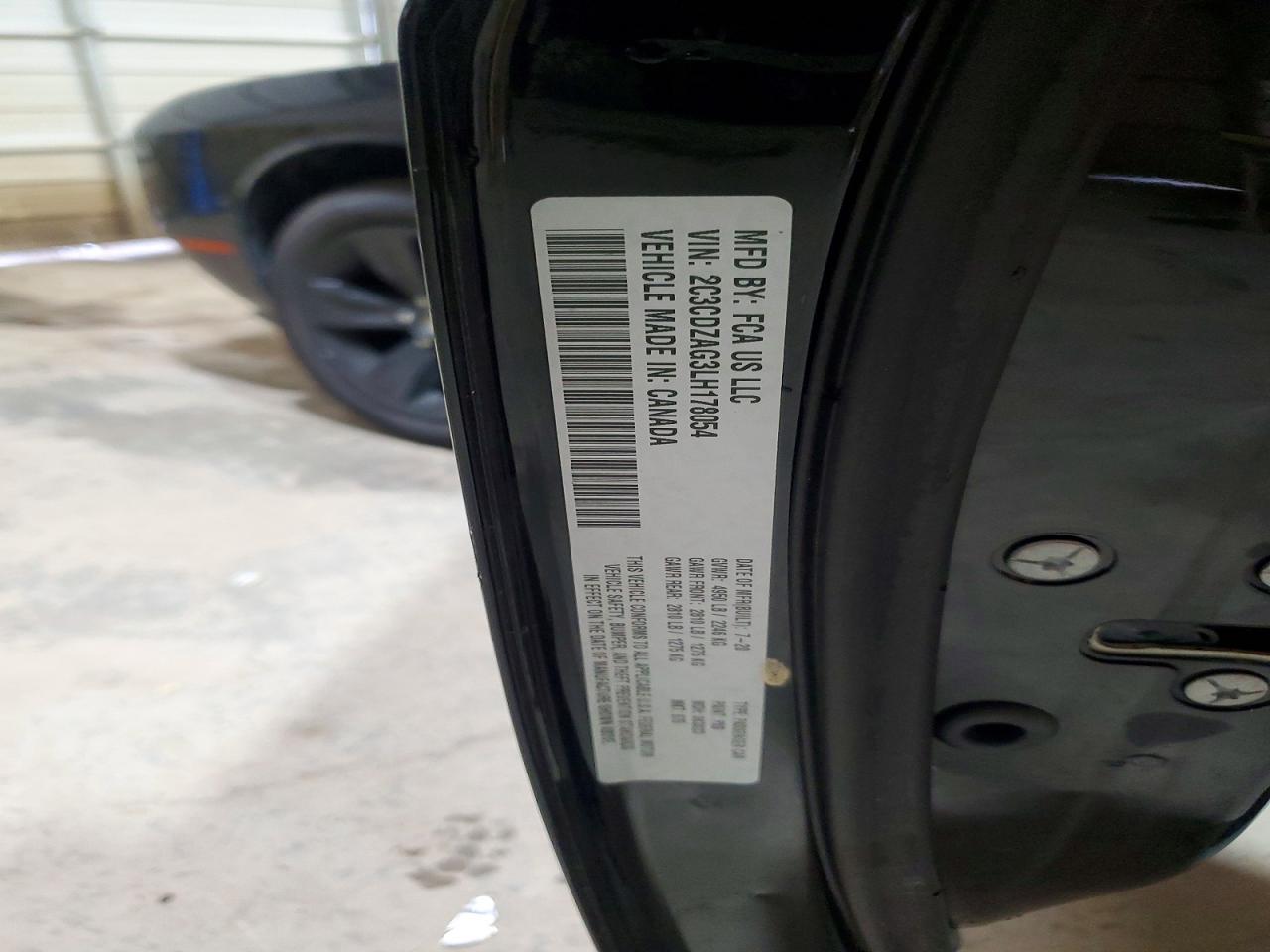 2020 Dodge Challenger Sxt Black vin: 2C3CDZAG3LH178054