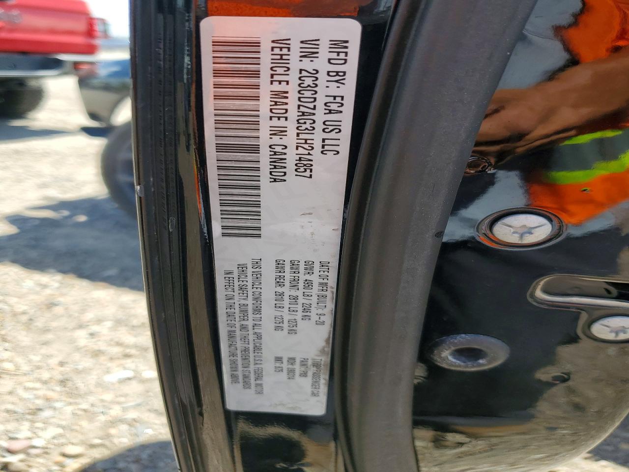 2020 Dodge Challenger Sxt Черный vin: 2C3CDZAG3LH214857