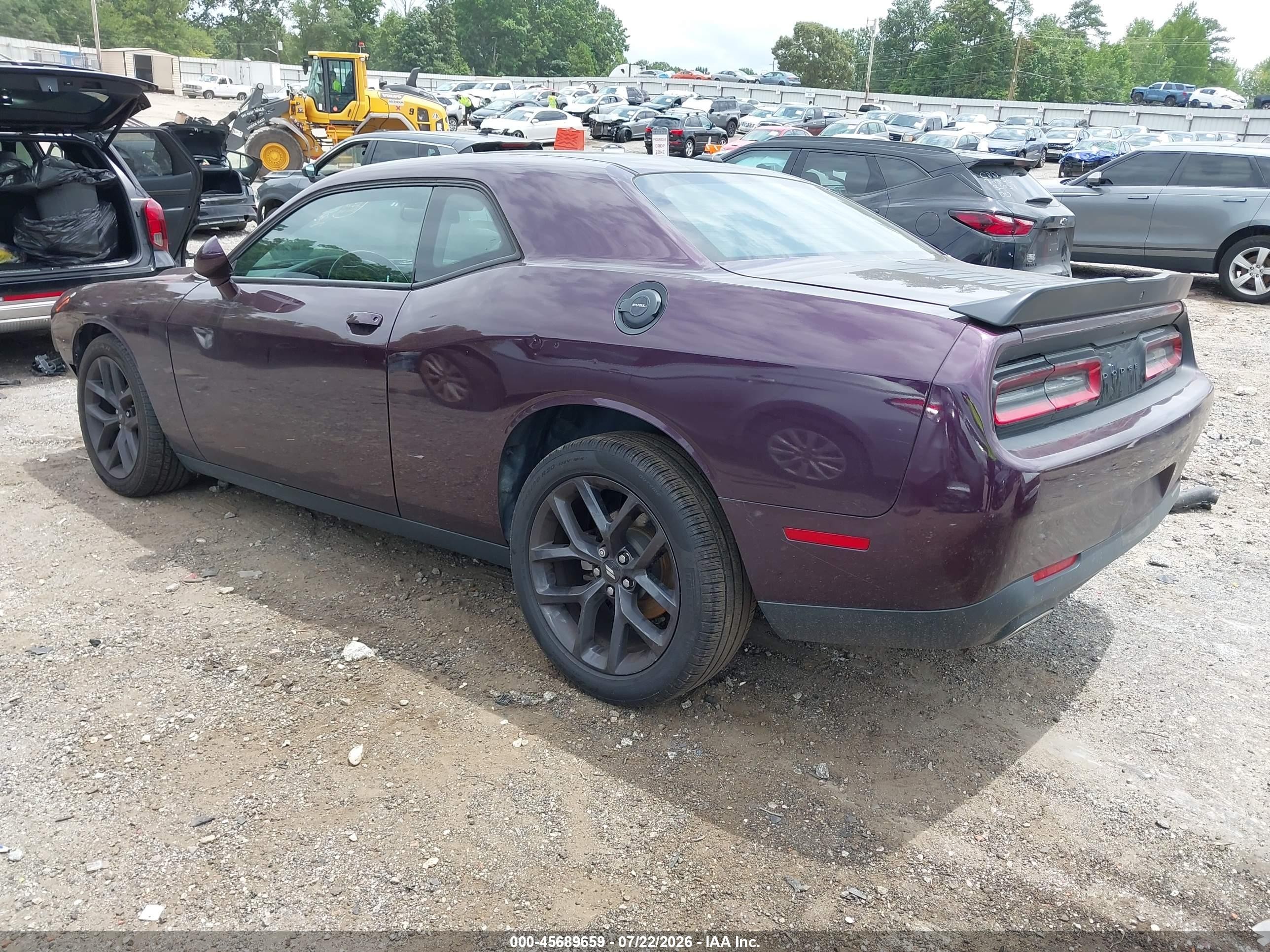 2021 Dodge Challenger Sxt Purple vin: 2C3CDZAG4MH610491
