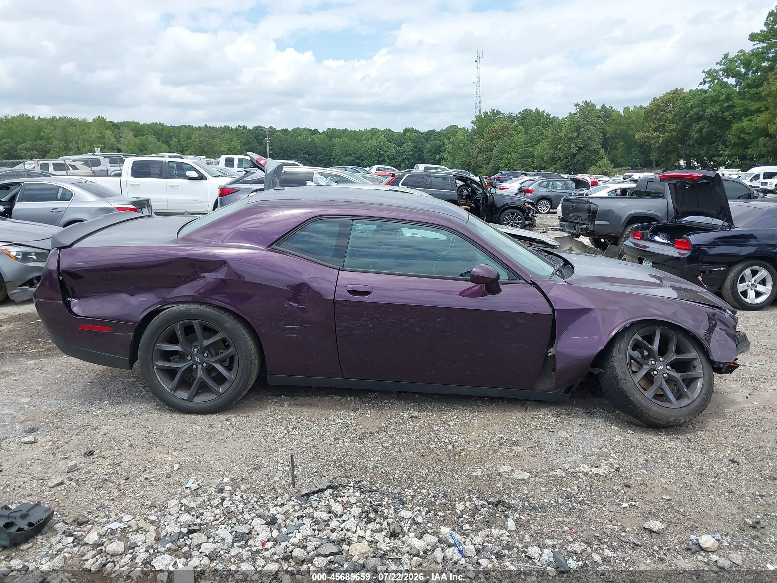 2021 Dodge Challenger Sxt Purple vin: 2C3CDZAG4MH610491