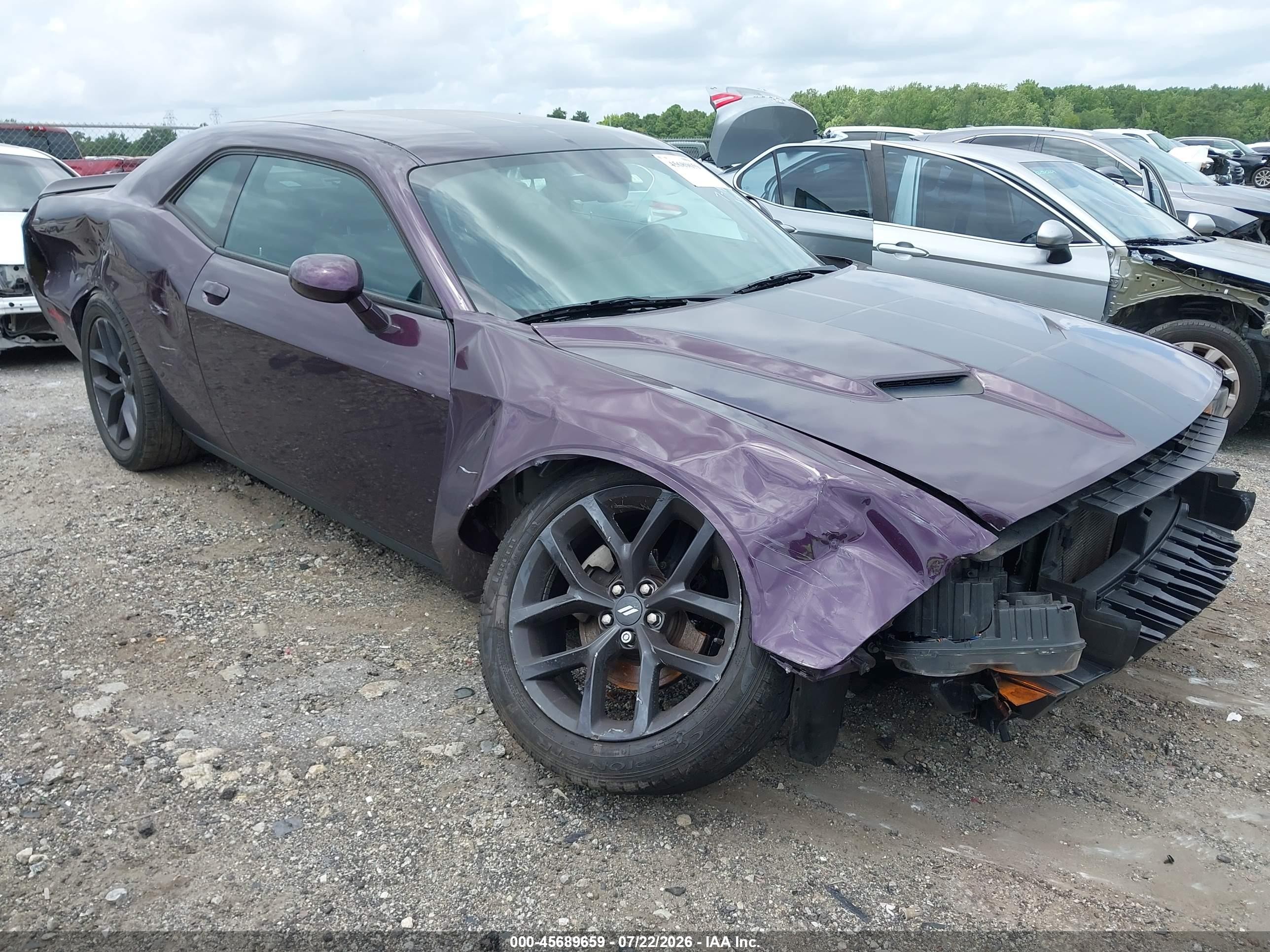 2021 Dodge Challenger Sxt Purple vin: 2C3CDZAG4MH610491