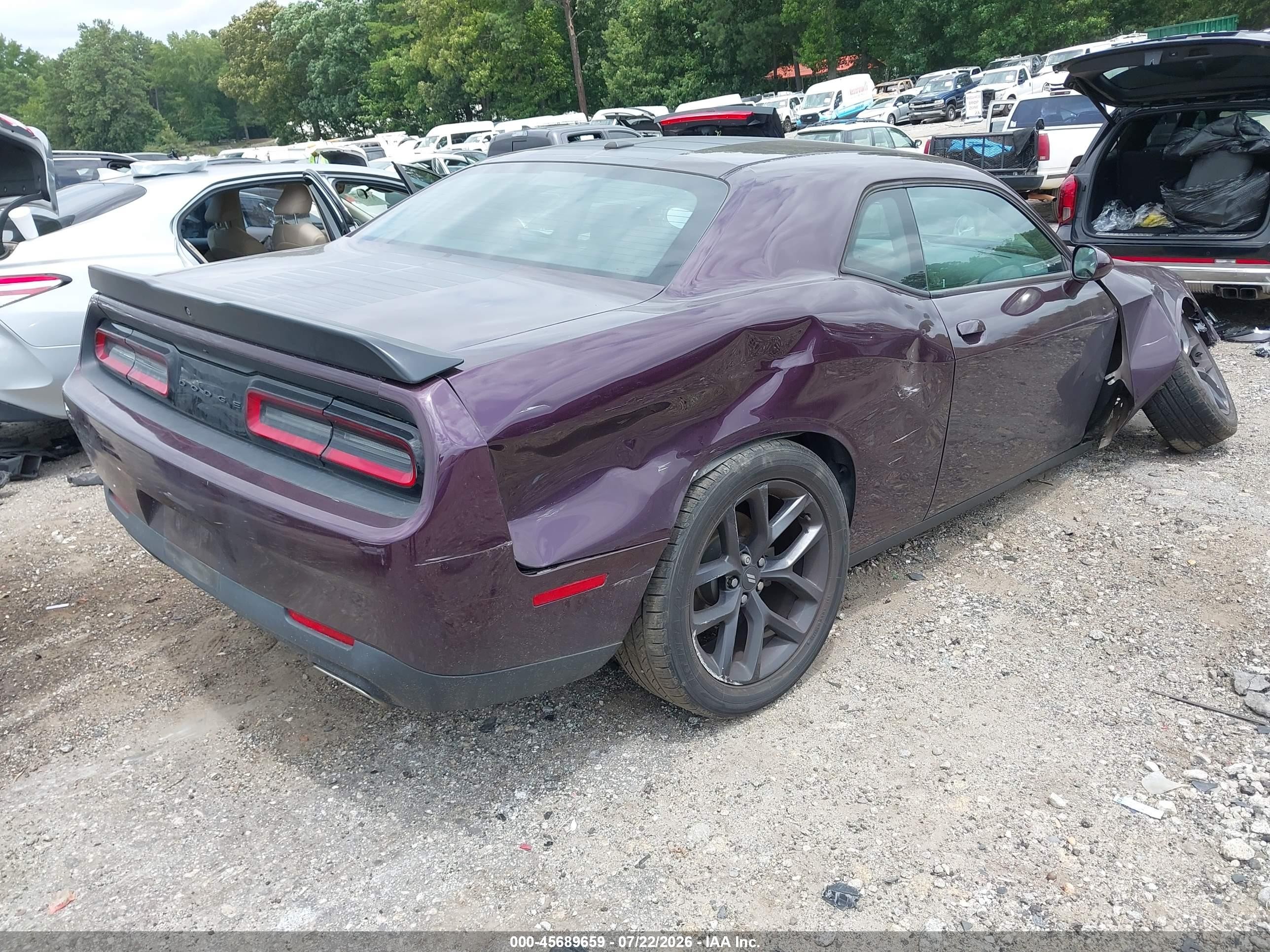 2021 Dodge Challenger Sxt Purple vin: 2C3CDZAG4MH610491