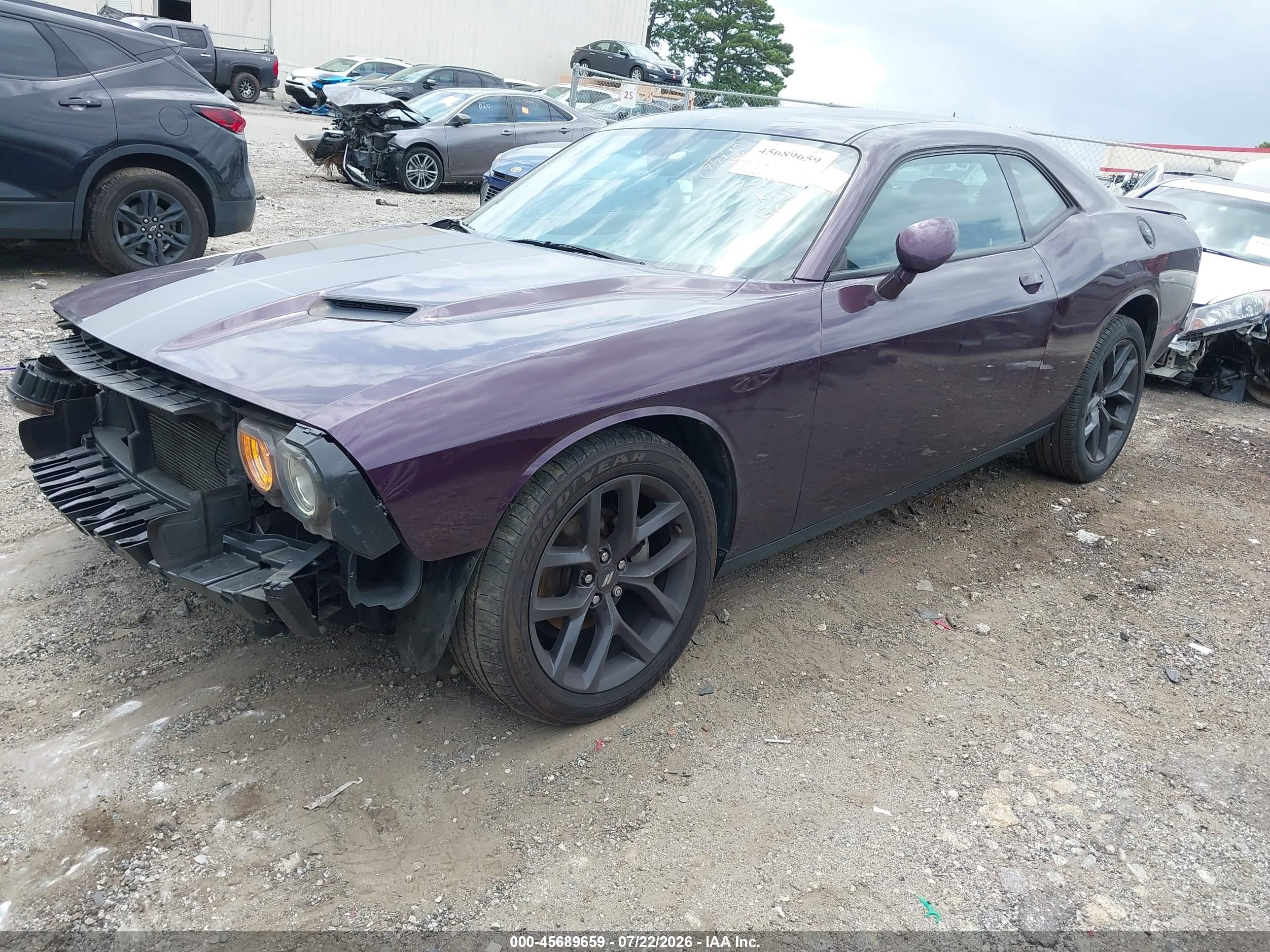 2021 Dodge Challenger Sxt Purple vin: 2C3CDZAG4MH610491