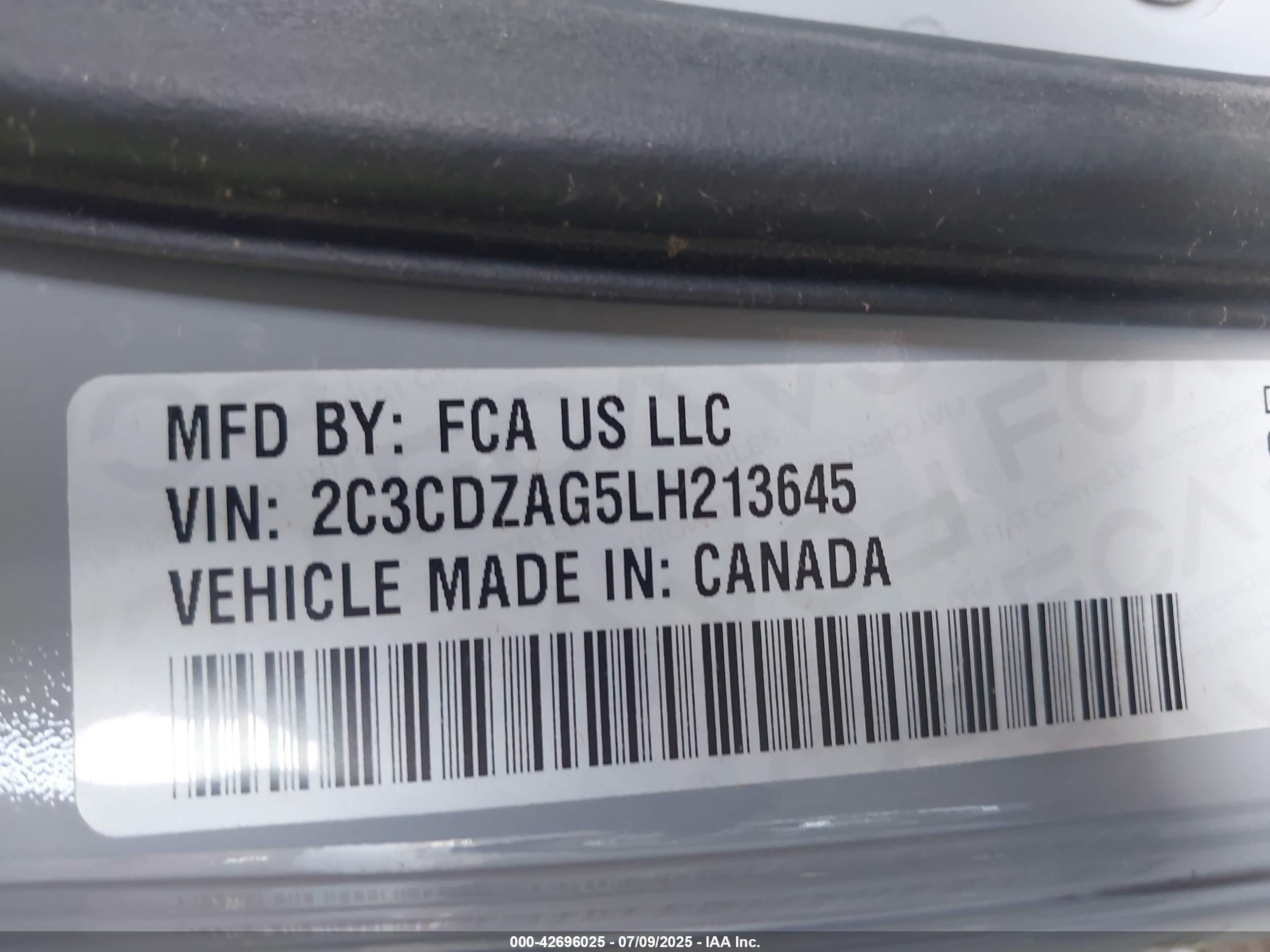 2020 Dodge Challenger Sxt Gray vin: 2C3CDZAG5LH213645