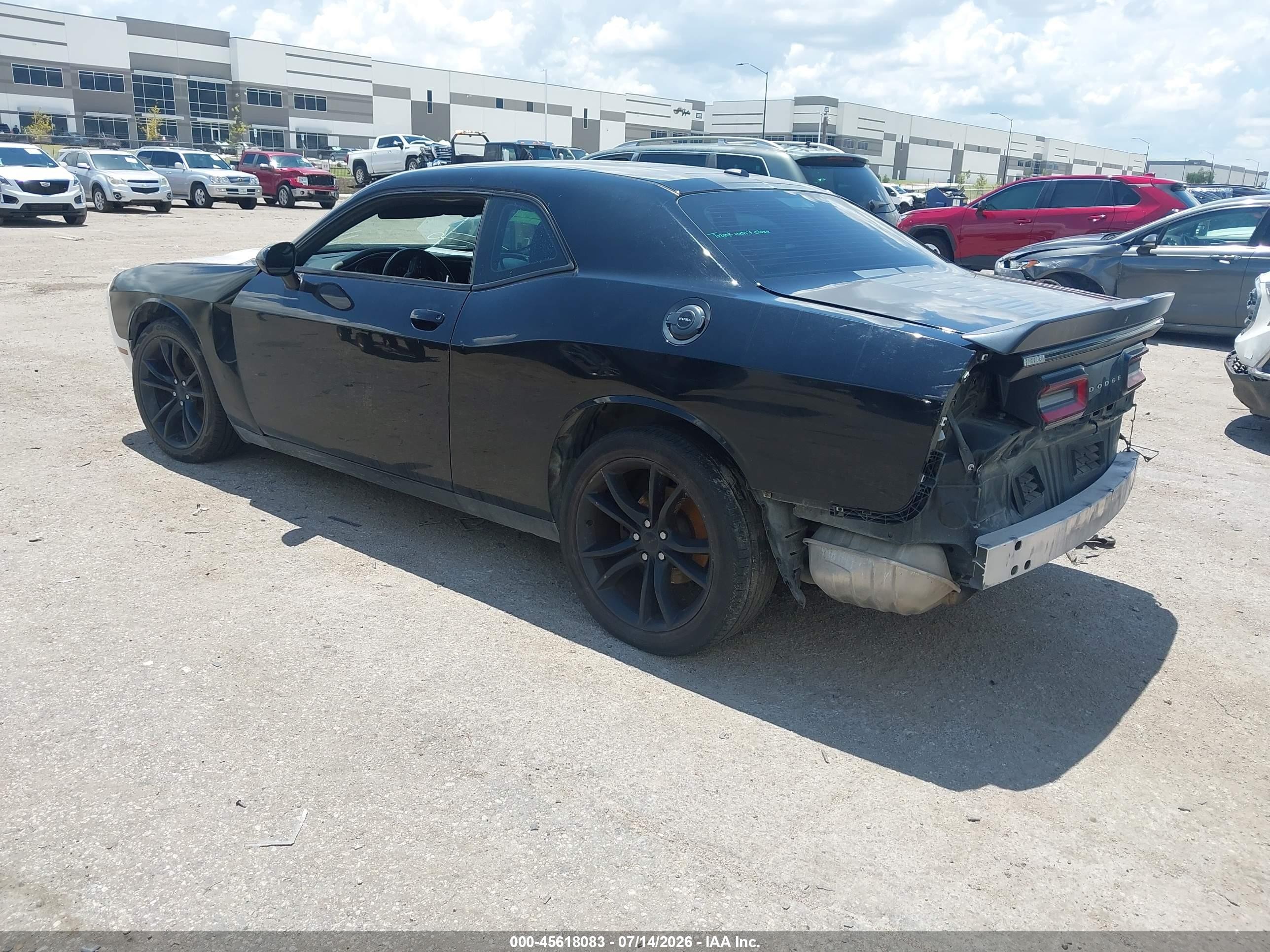 2016 Dodge Challenger Sxt Black vin: 2C3CDZAG6GH279918