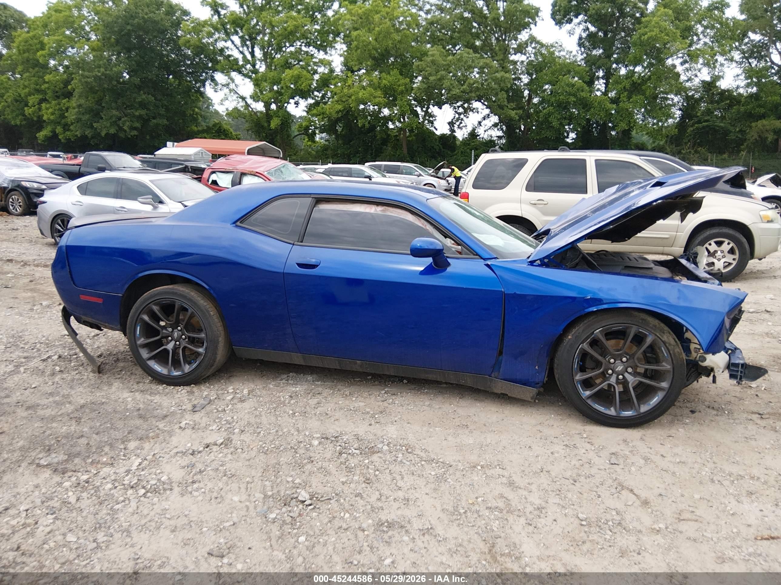 2018 Dodge Challenger Sxt Blue vin: 2C3CDZAG6JH310883