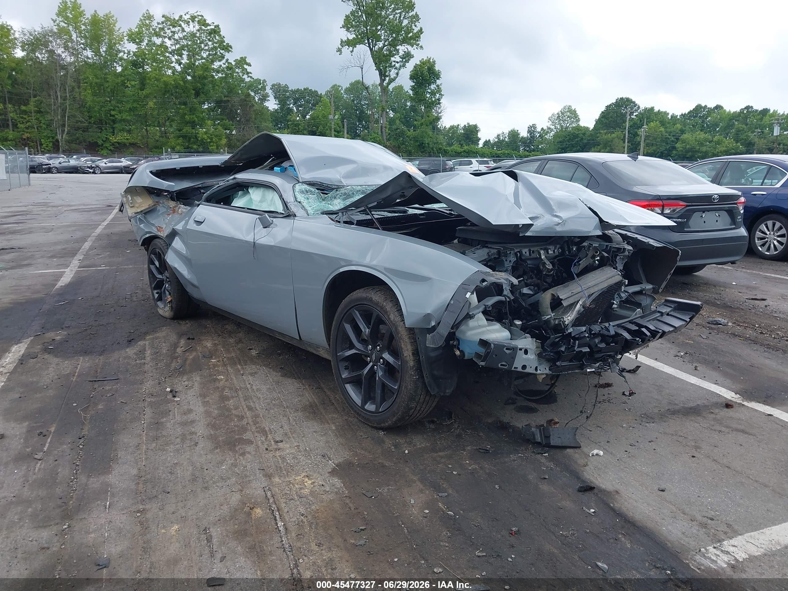 2021 Dodge Challenger Sxt Gray vin: 2C3CDZAG6MH596867