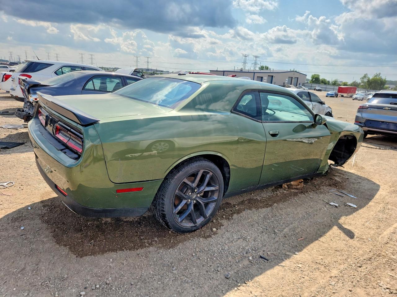 2022 Dodge Challenger Sxt Green vin: 2C3CDZAG6NH238525