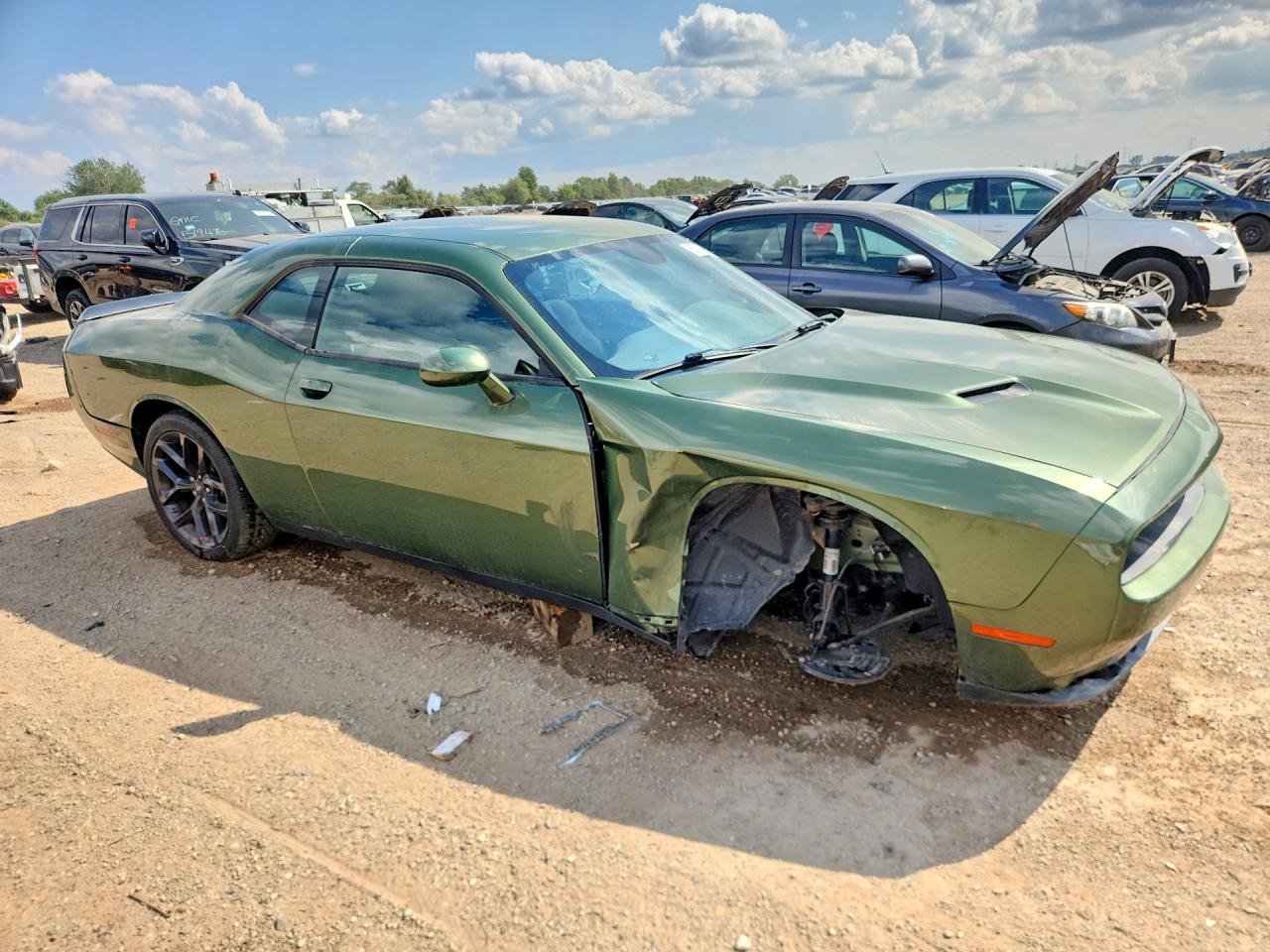 2022 Dodge Challenger Sxt Green vin: 2C3CDZAG6NH238525