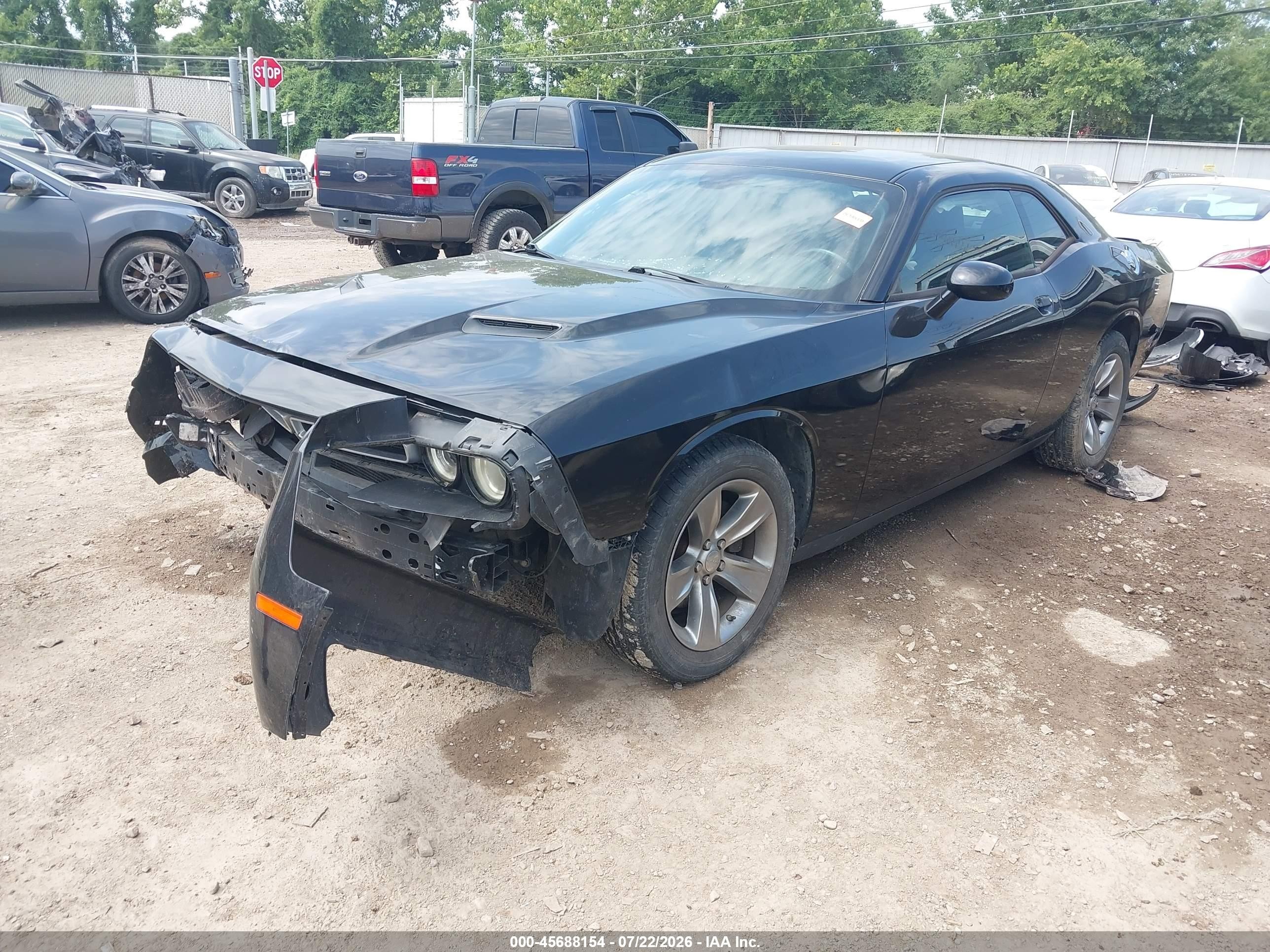 2015 Dodge Challenger Sxt Black vin: 2C3CDZAG7FH877448