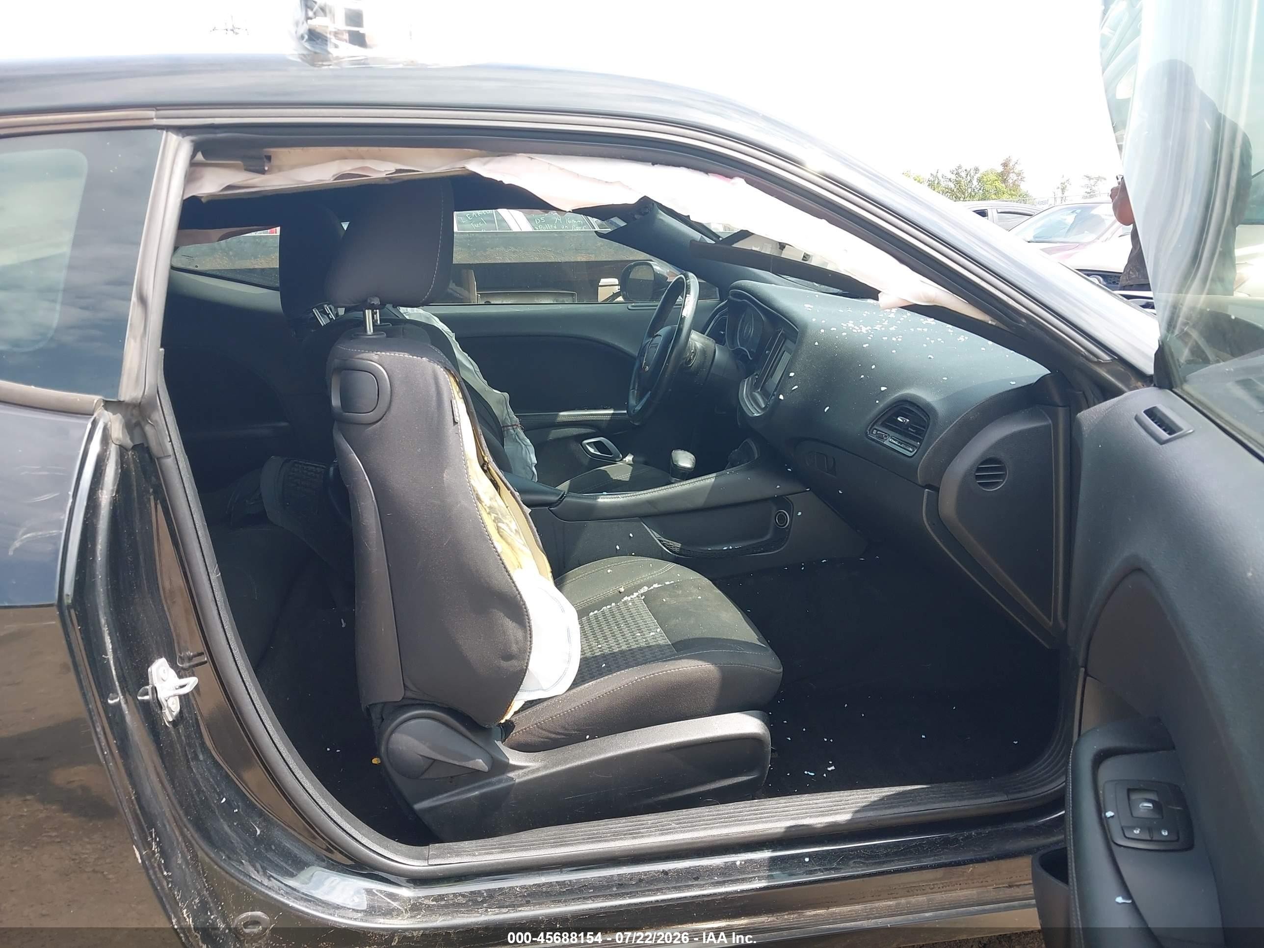 2015 Dodge Challenger Sxt Black vin: 2C3CDZAG7FH877448