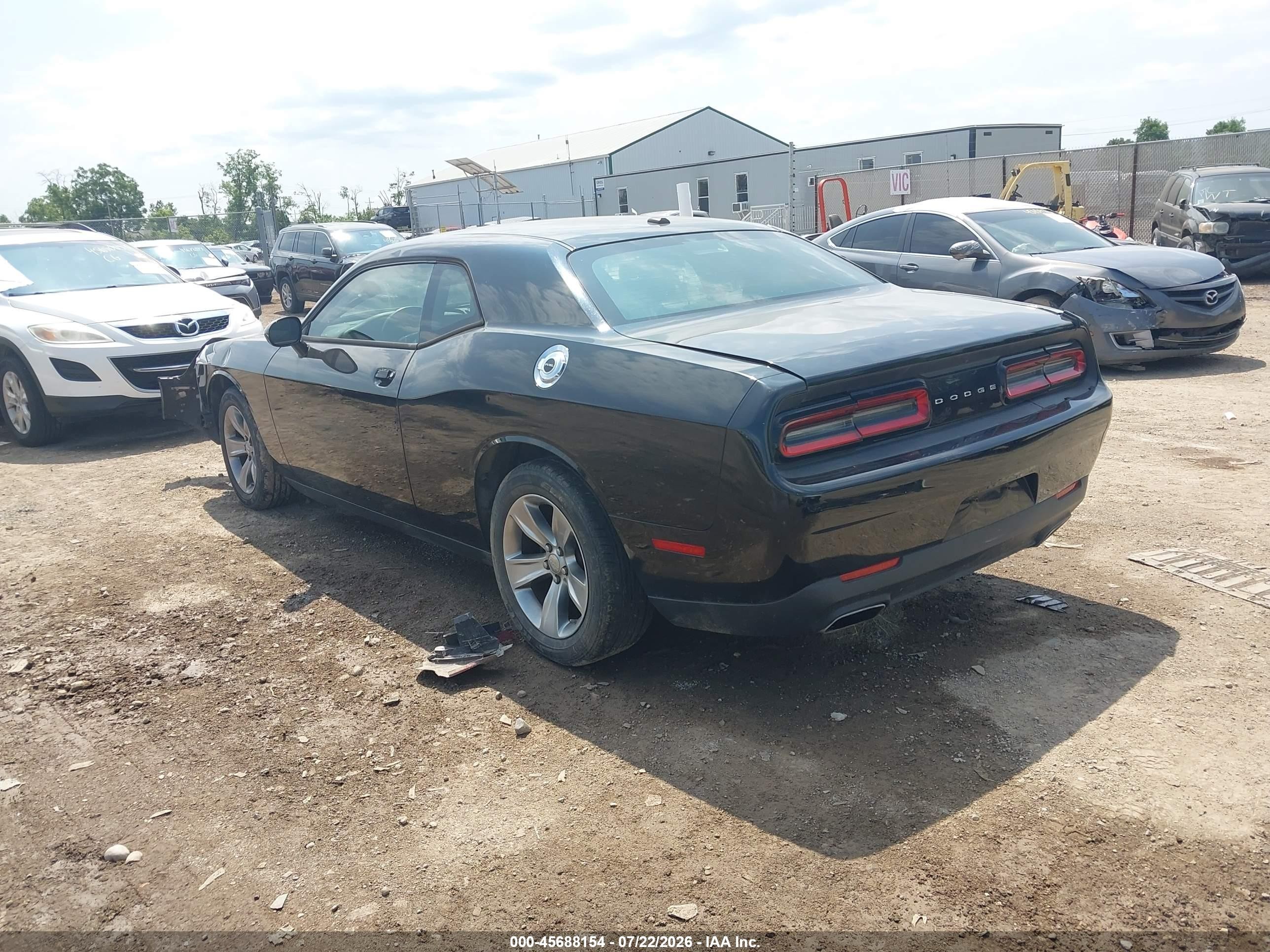 2015 Dodge Challenger Sxt Black vin: 2C3CDZAG7FH877448