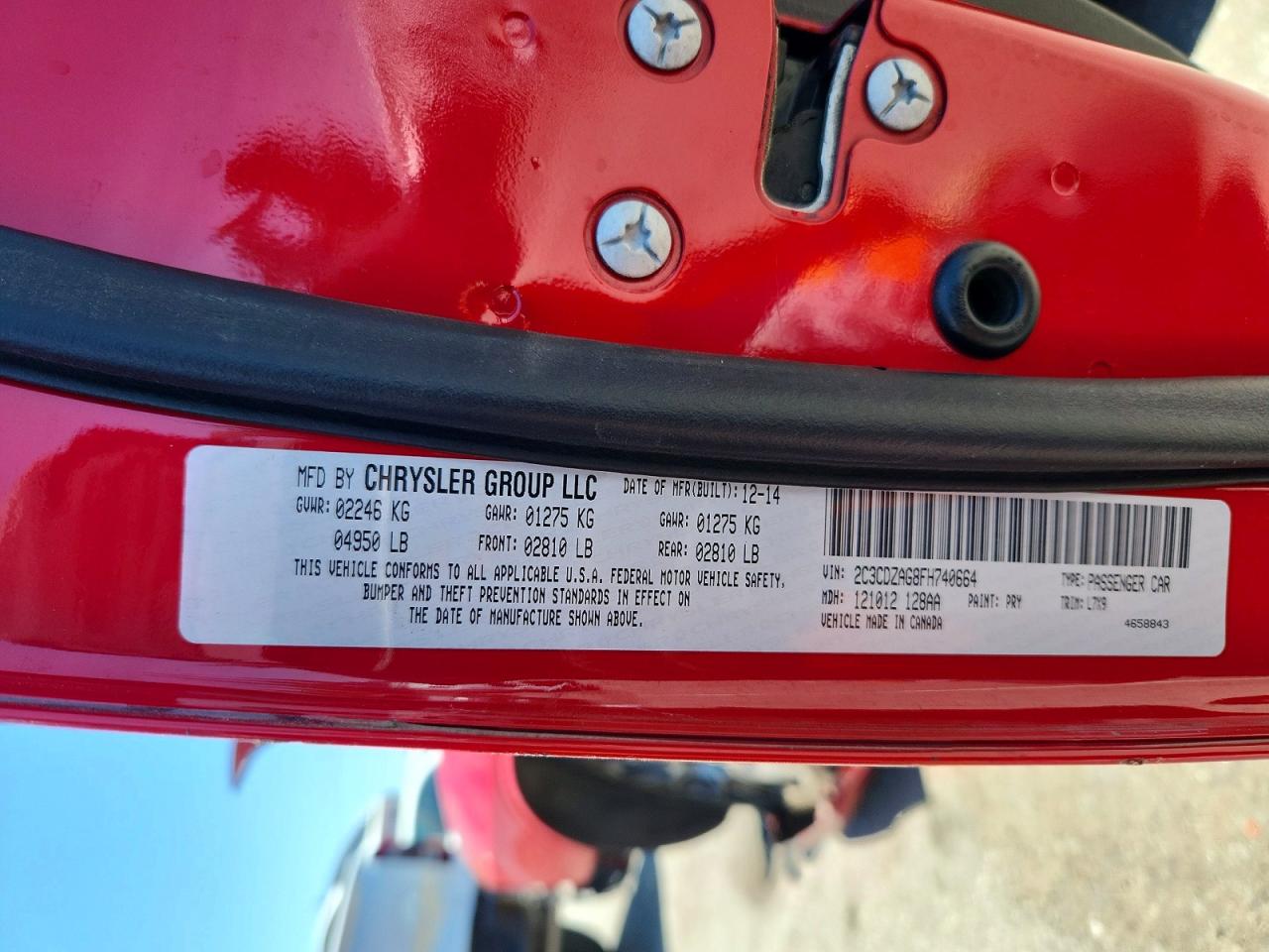 2015 Dodge Challenger Sxt Red vin: 2C3CDZAG8FH740664