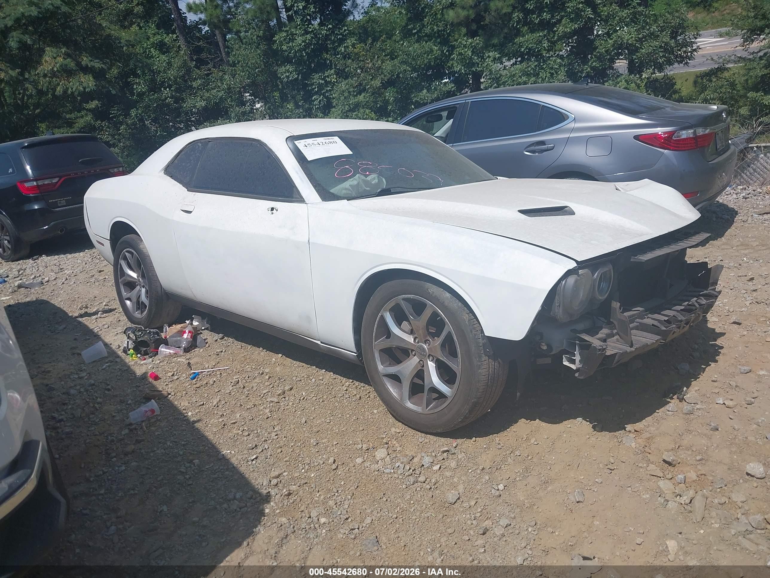 2015 Dodge Challenger Sxt White vin: 2C3CDZAG8FH885039