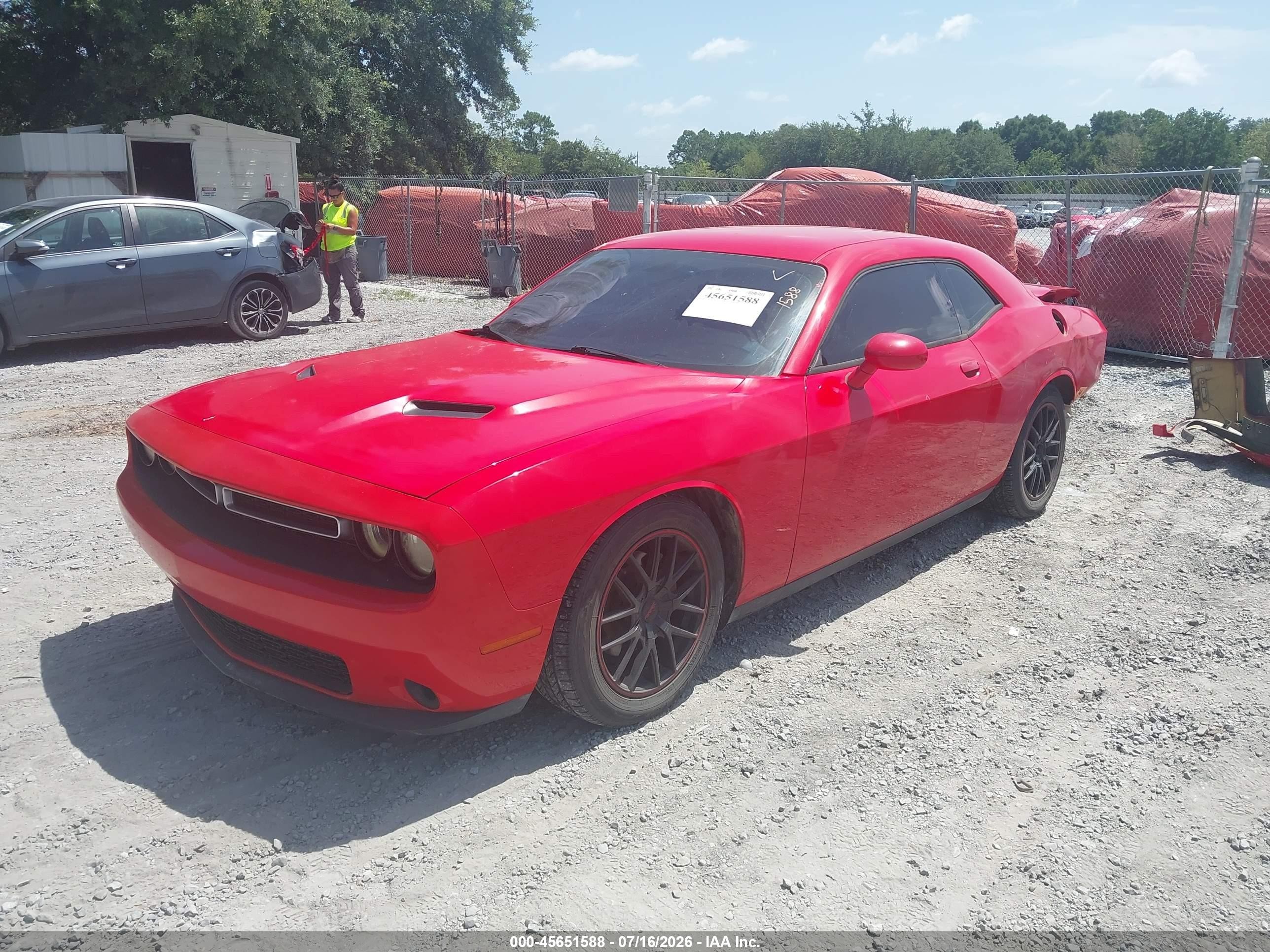 2015 Dodge Challenger Sxt Red vin: 2C3CDZAG9FH787833