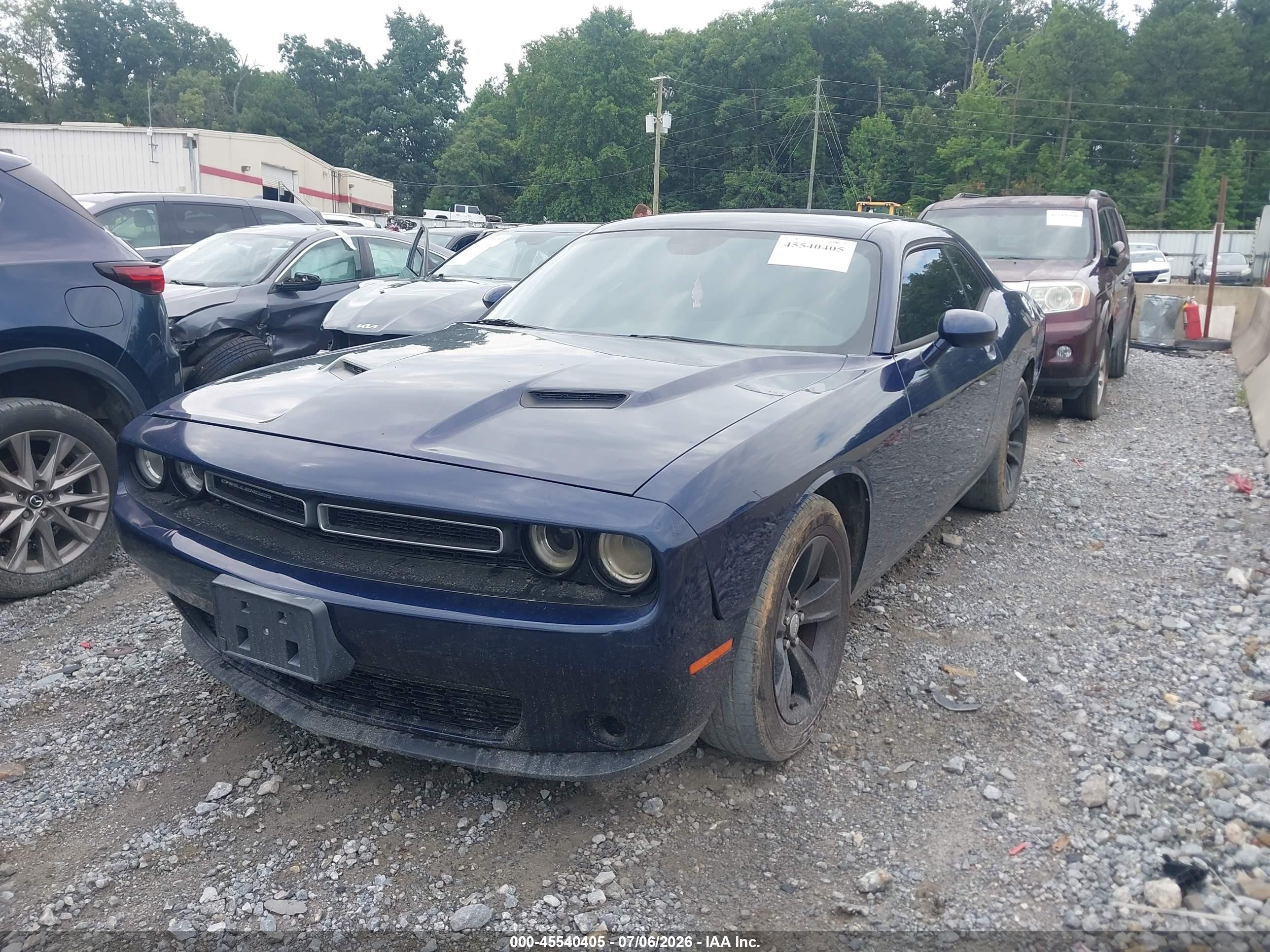 2015 Dodge Challenger Sxt Dark Blue vin: 2C3CDZAGXFH732825