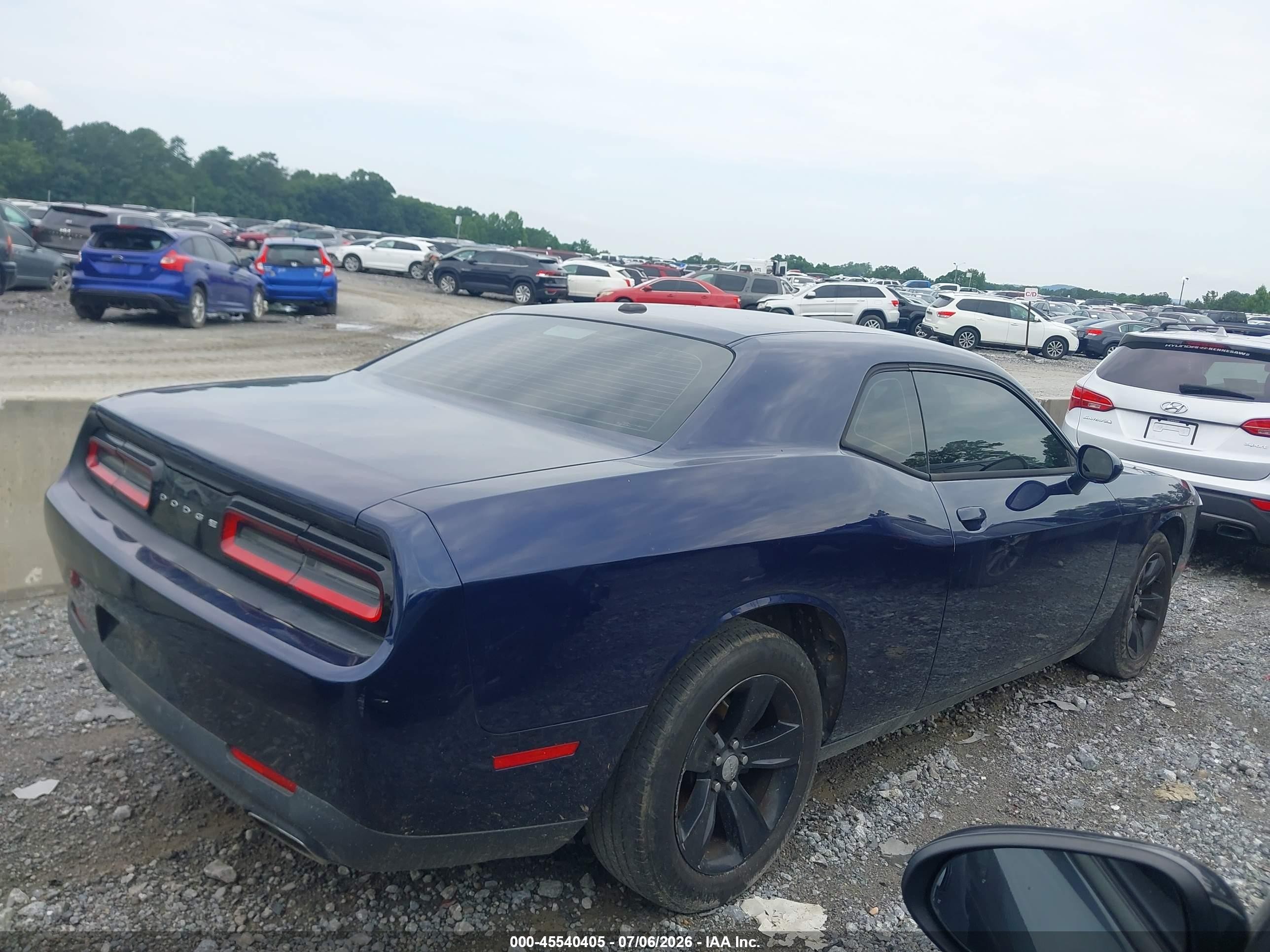 2015 Dodge Challenger Sxt Dark Blue vin: 2C3CDZAGXFH732825