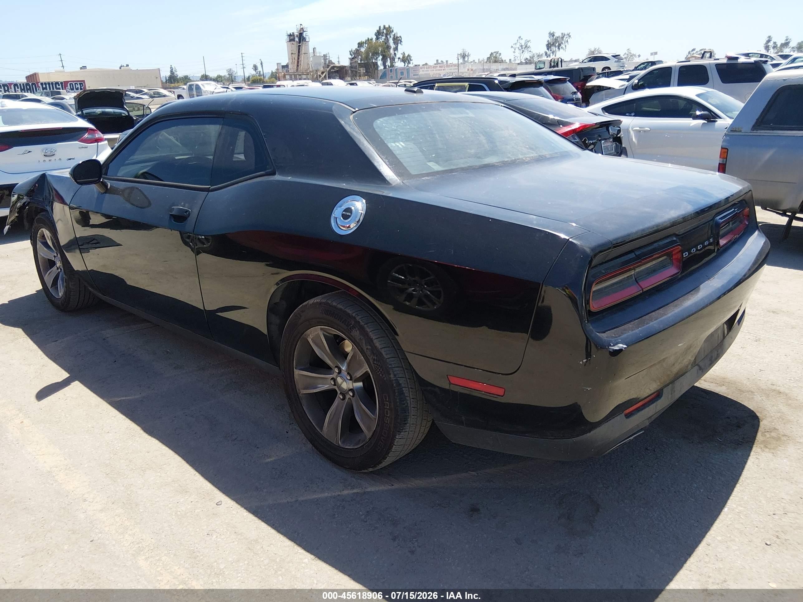 2015 Dodge Challenger Sxt Black vin: 2C3CDZAGXFH798209