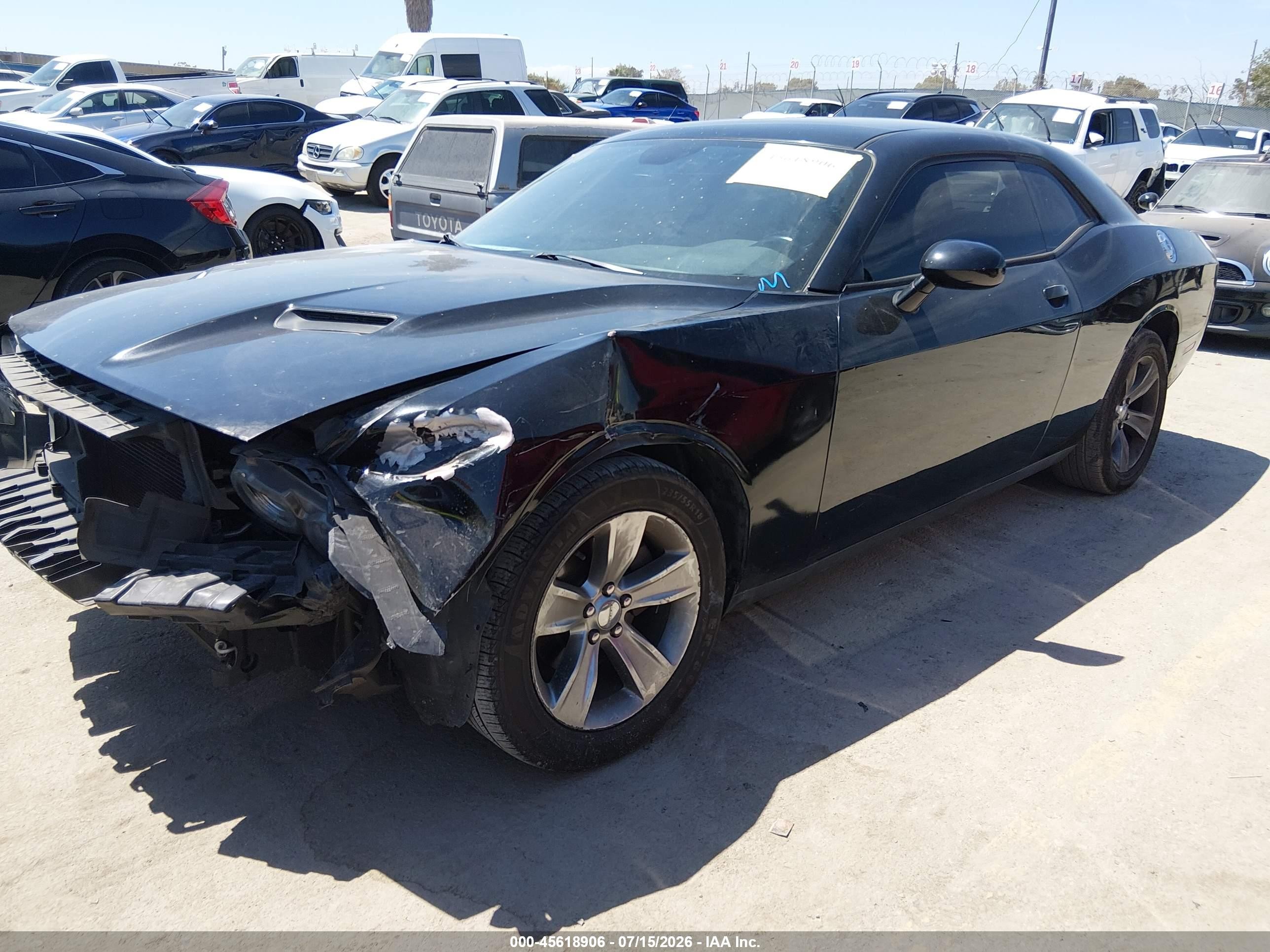 2015 Dodge Challenger Sxt Black vin: 2C3CDZAGXFH798209