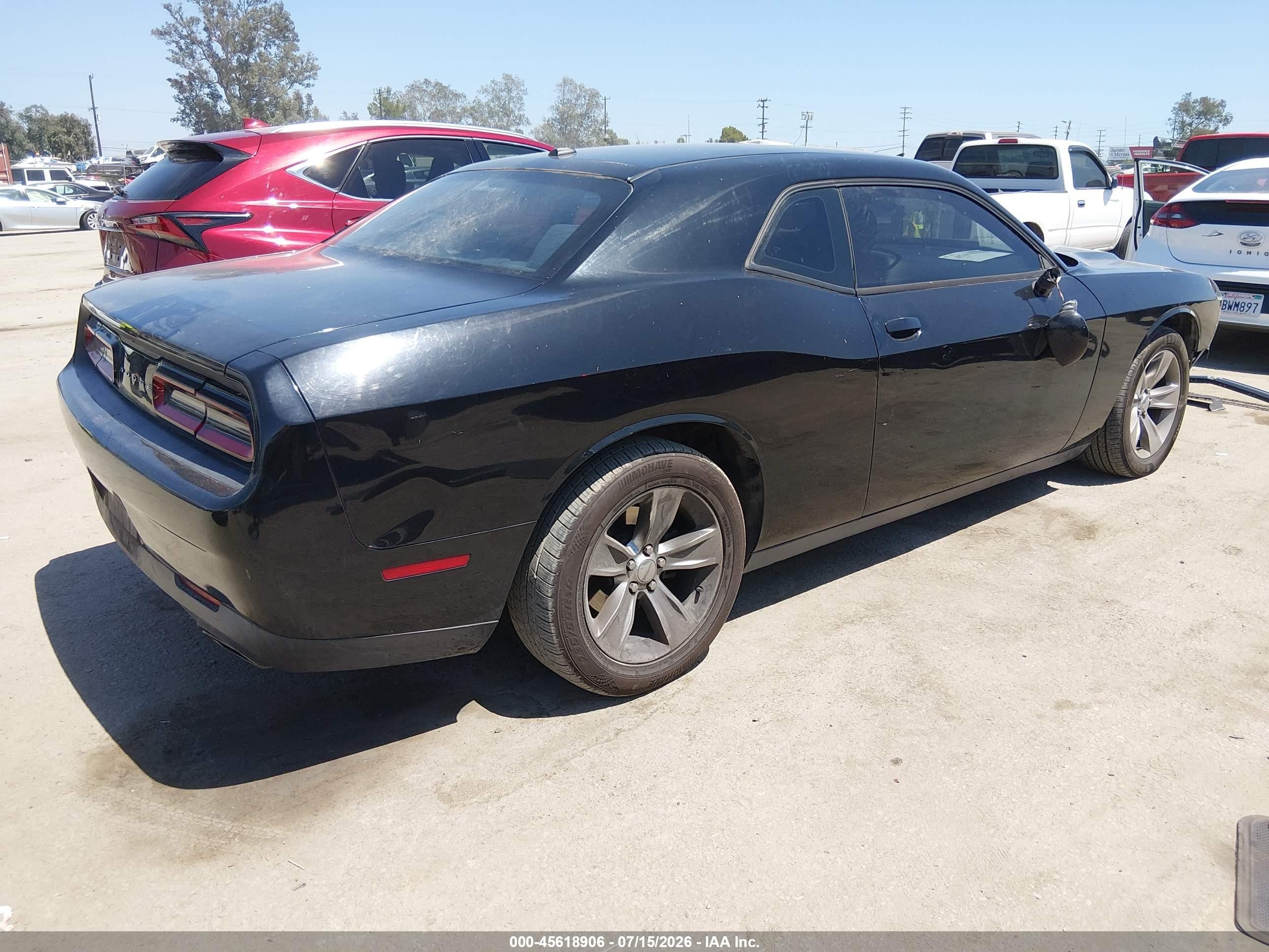 2015 Dodge Challenger Sxt Black vin: 2C3CDZAGXFH798209