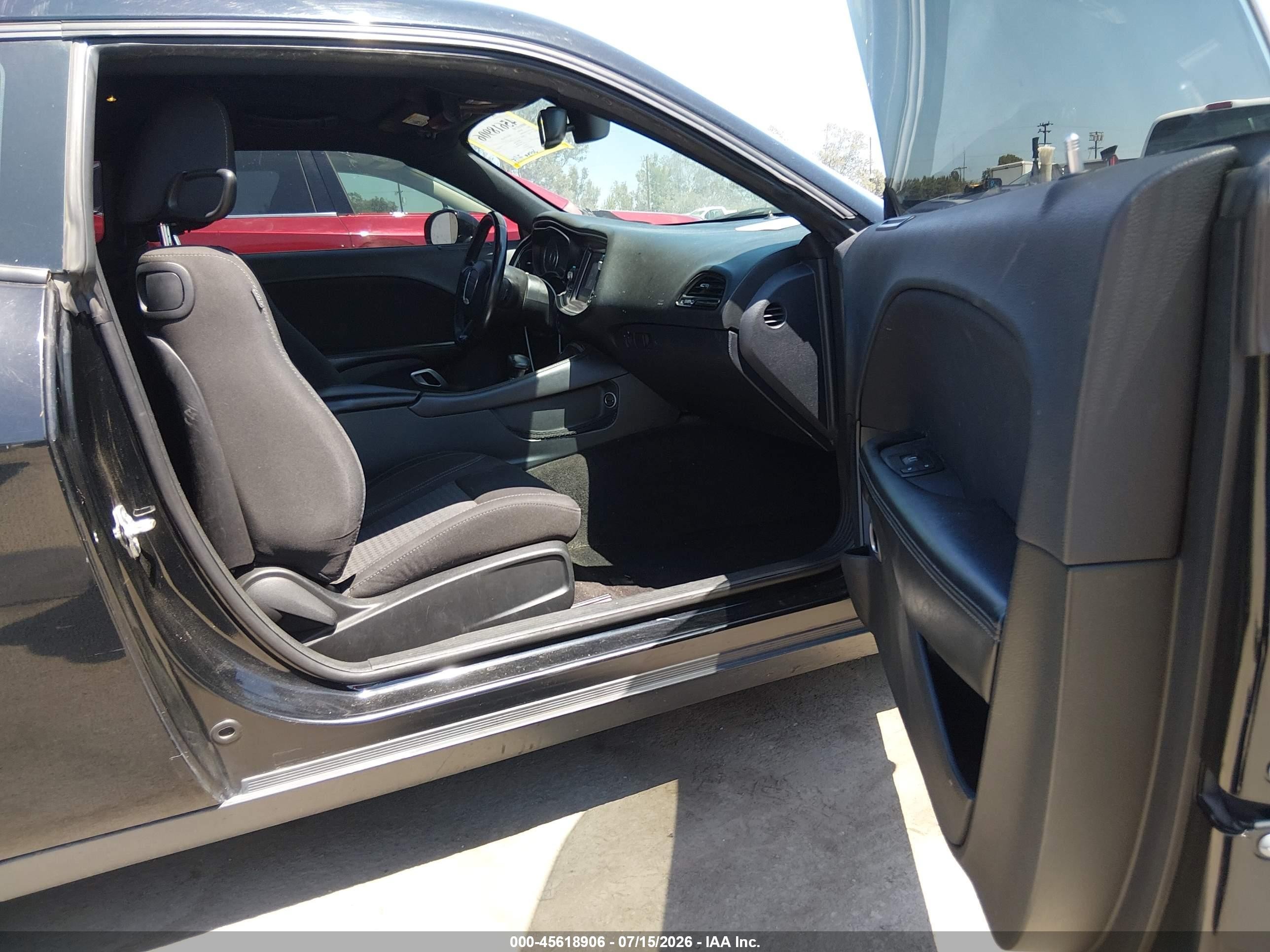 2015 Dodge Challenger Sxt Black vin: 2C3CDZAGXFH798209
