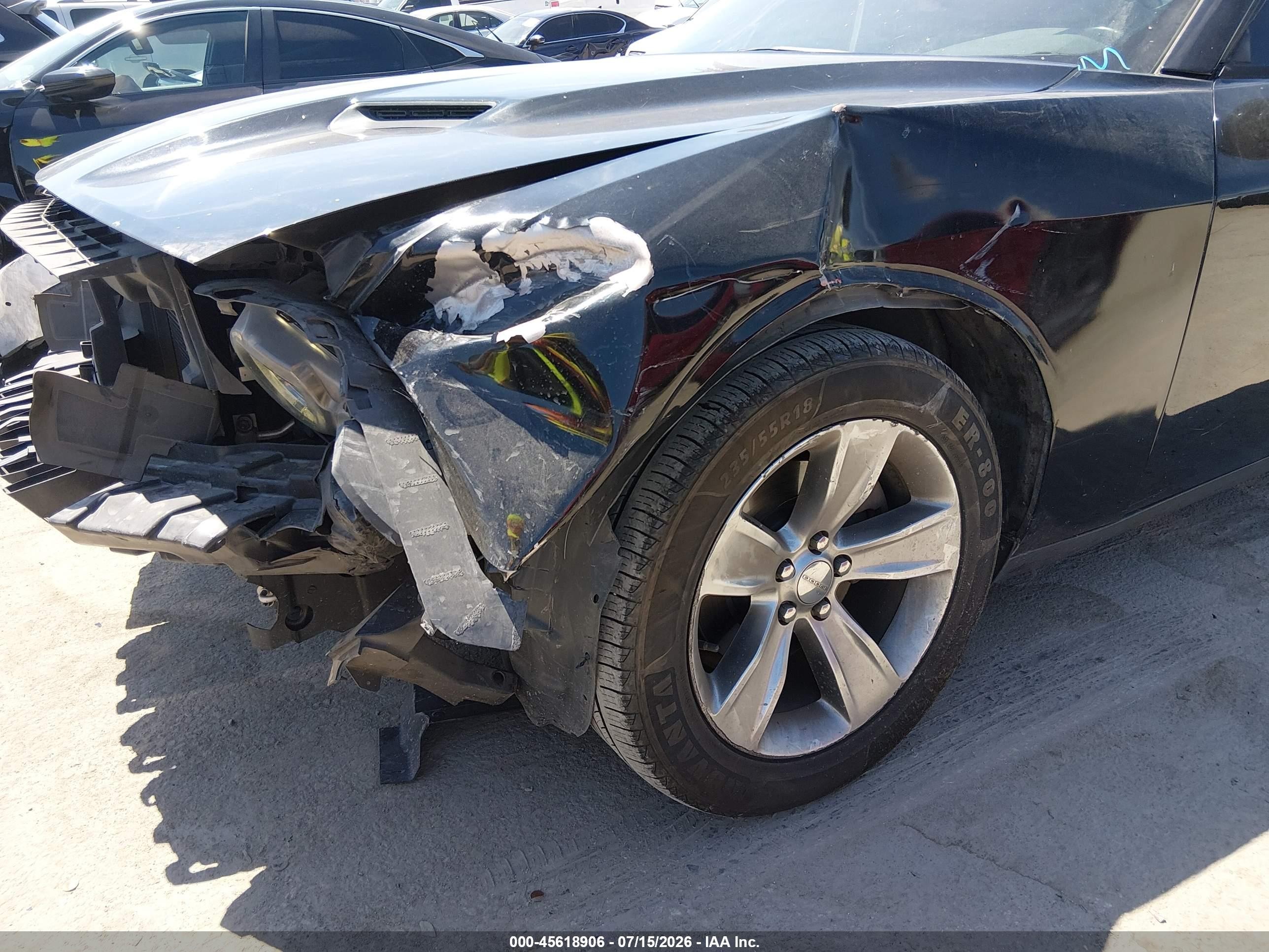 2015 Dodge Challenger Sxt Black vin: 2C3CDZAGXFH798209