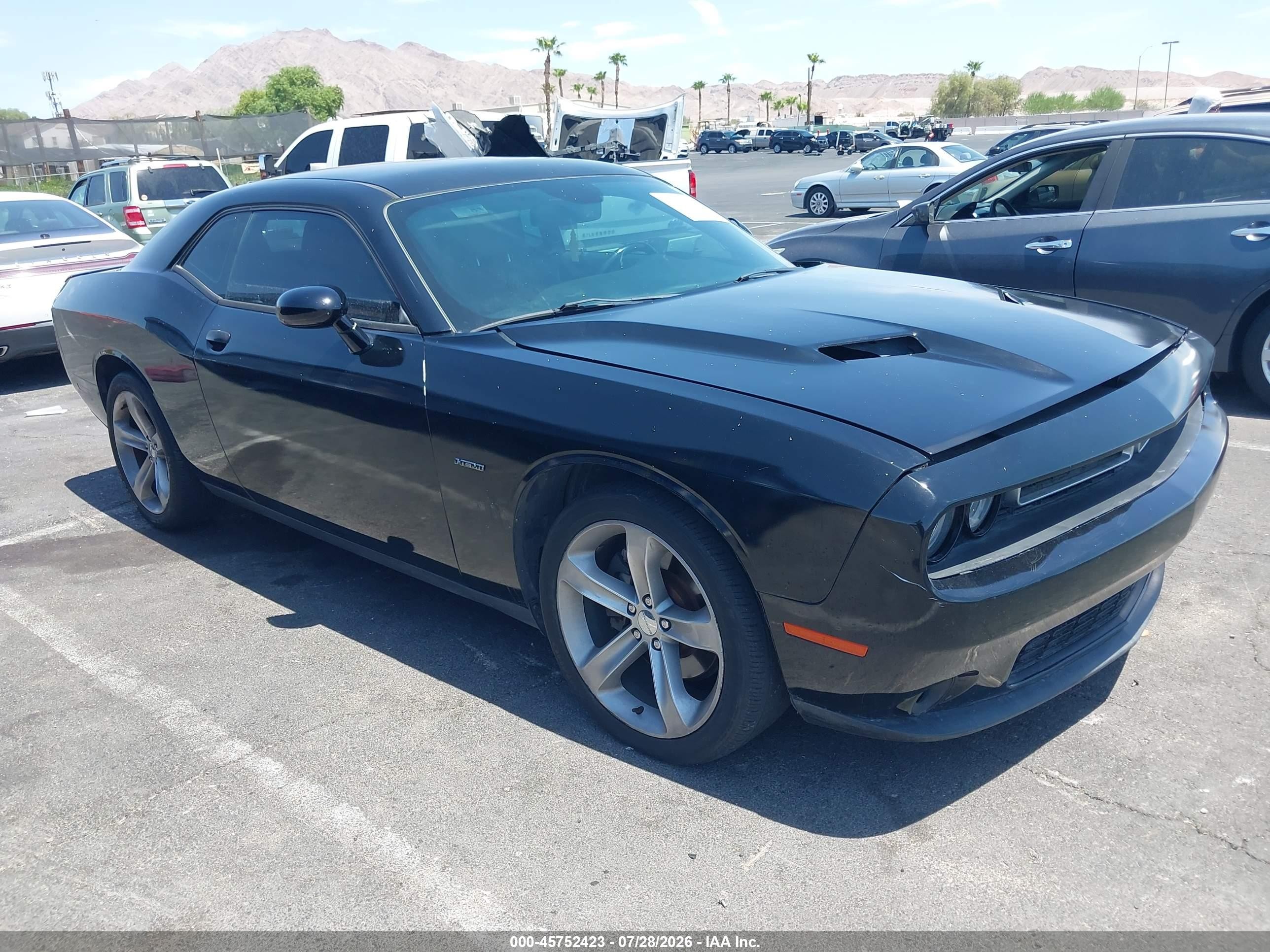 2015 Dodge Challenger R/t Black vin: 2C3CDZAT1FH712282