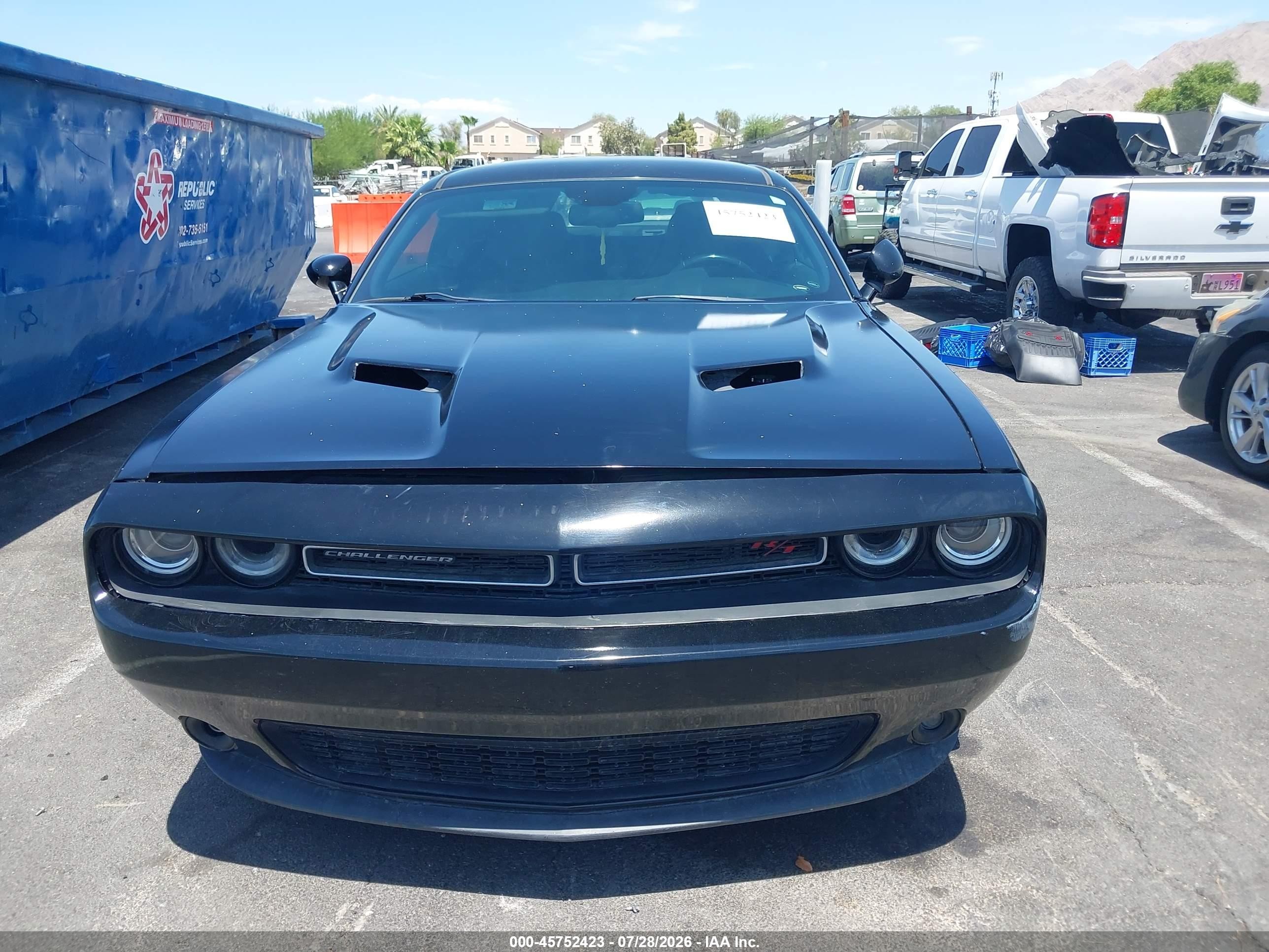 2015 Dodge Challenger R/t Black vin: 2C3CDZAT1FH712282